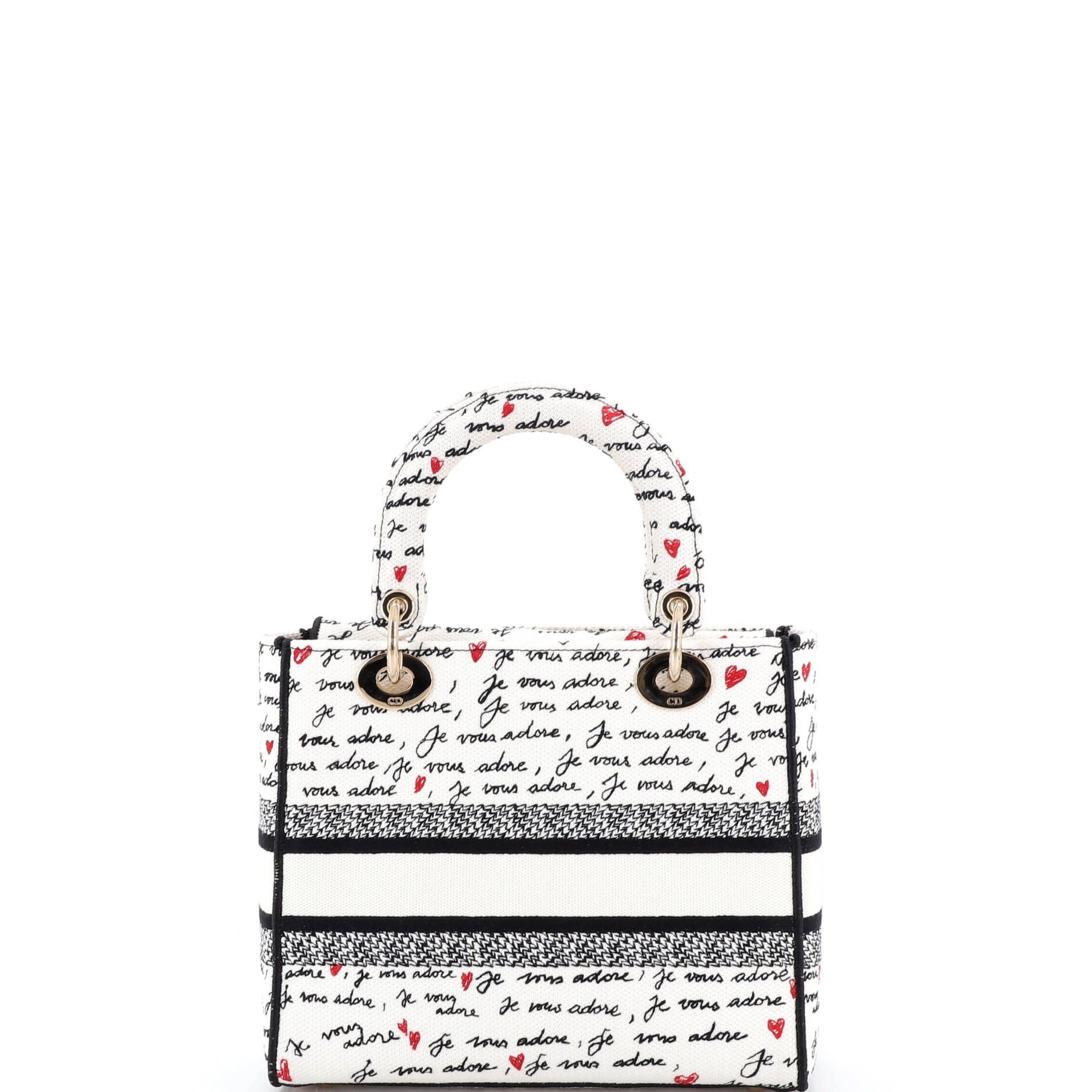 Dior Lady D-Lite Bag Embroidered Canvas Medium Size ONE SIZE - 2 Thumbnail