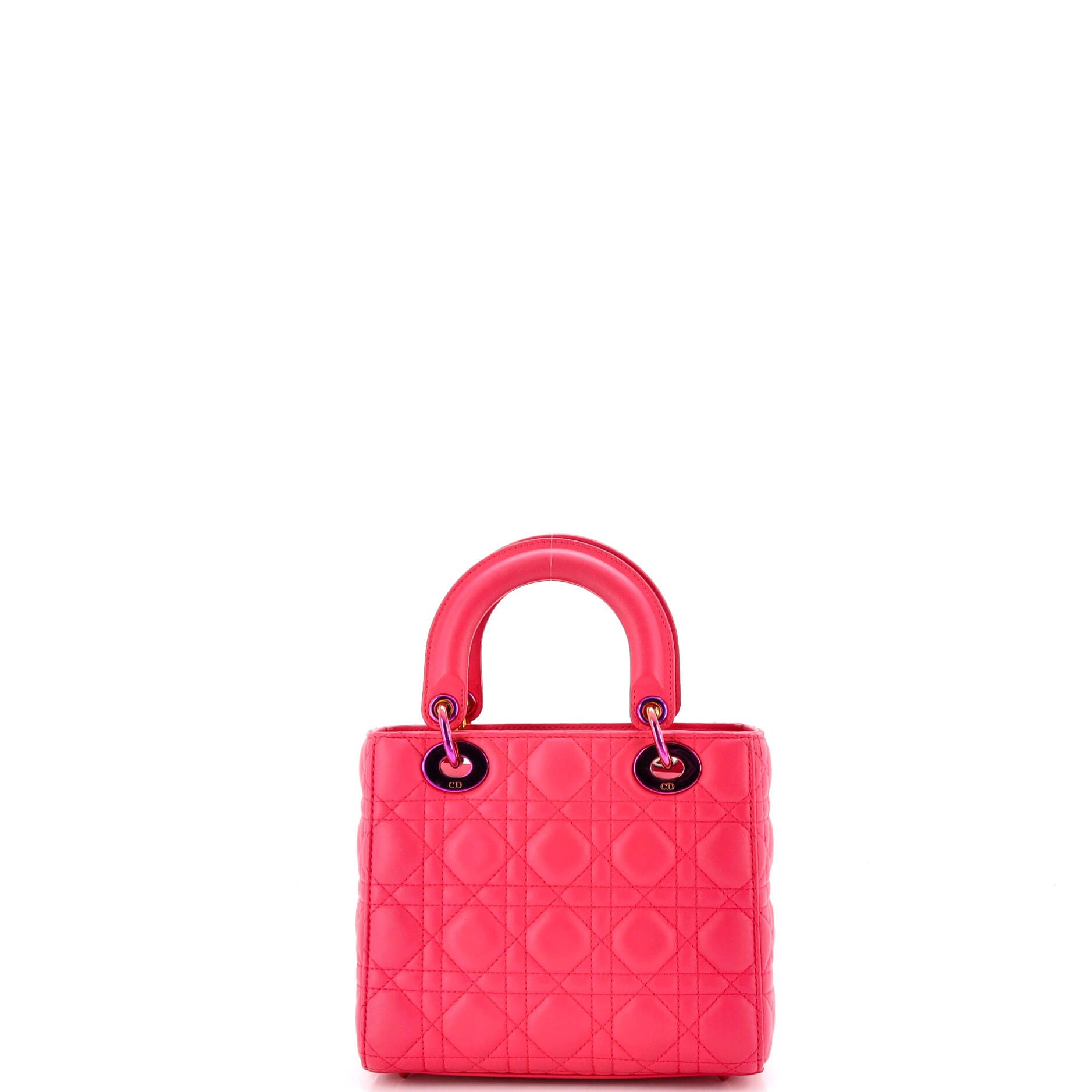 Dior Lady Dior Bag Cannage Quilt Lambskin with Rainbow Hardware Small Size ONE SIZE - 2 Thumbnail