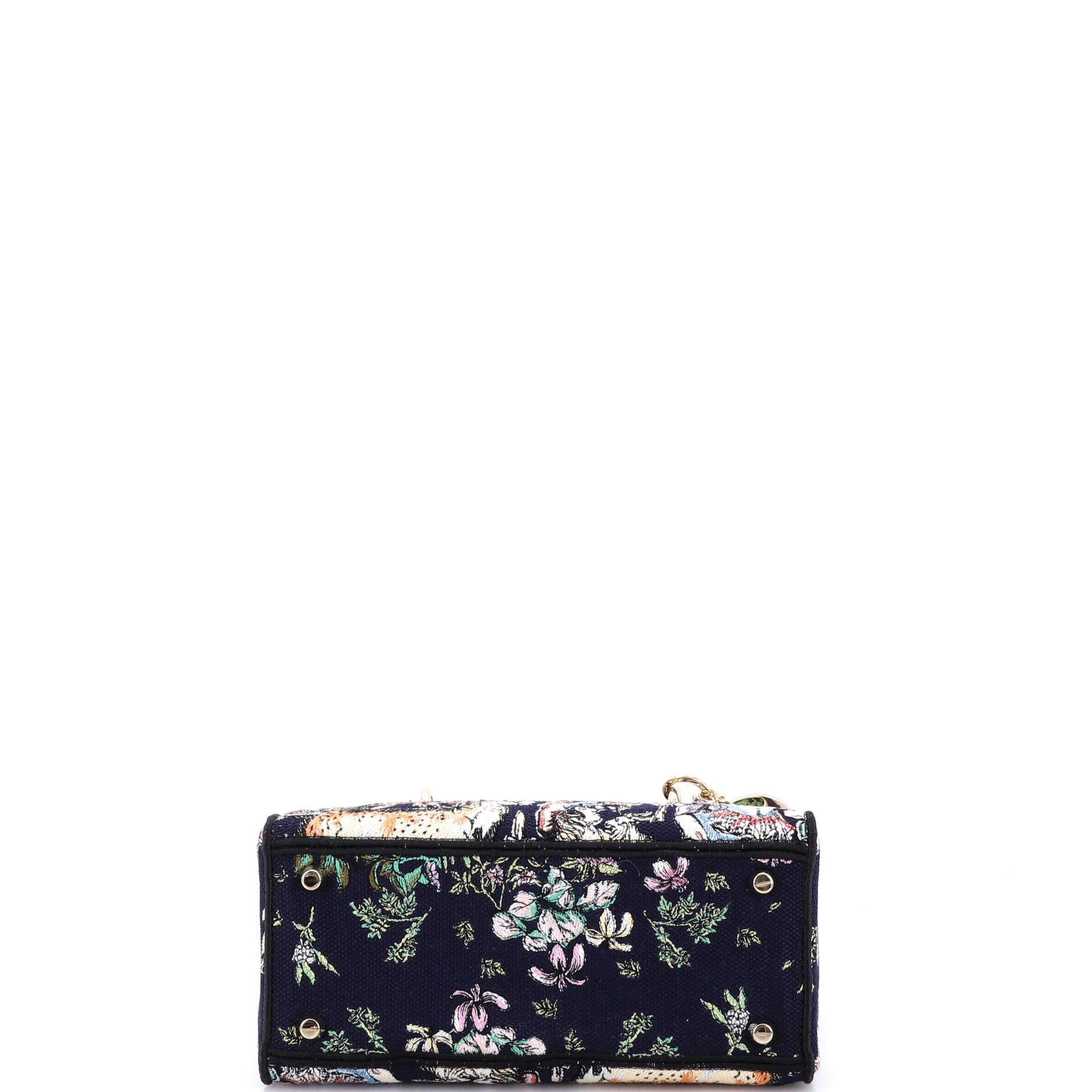 Dior Lady D-Lite Bag Embroidered Canvas Medium Size ONE SIZE - 3 Thumbnail
