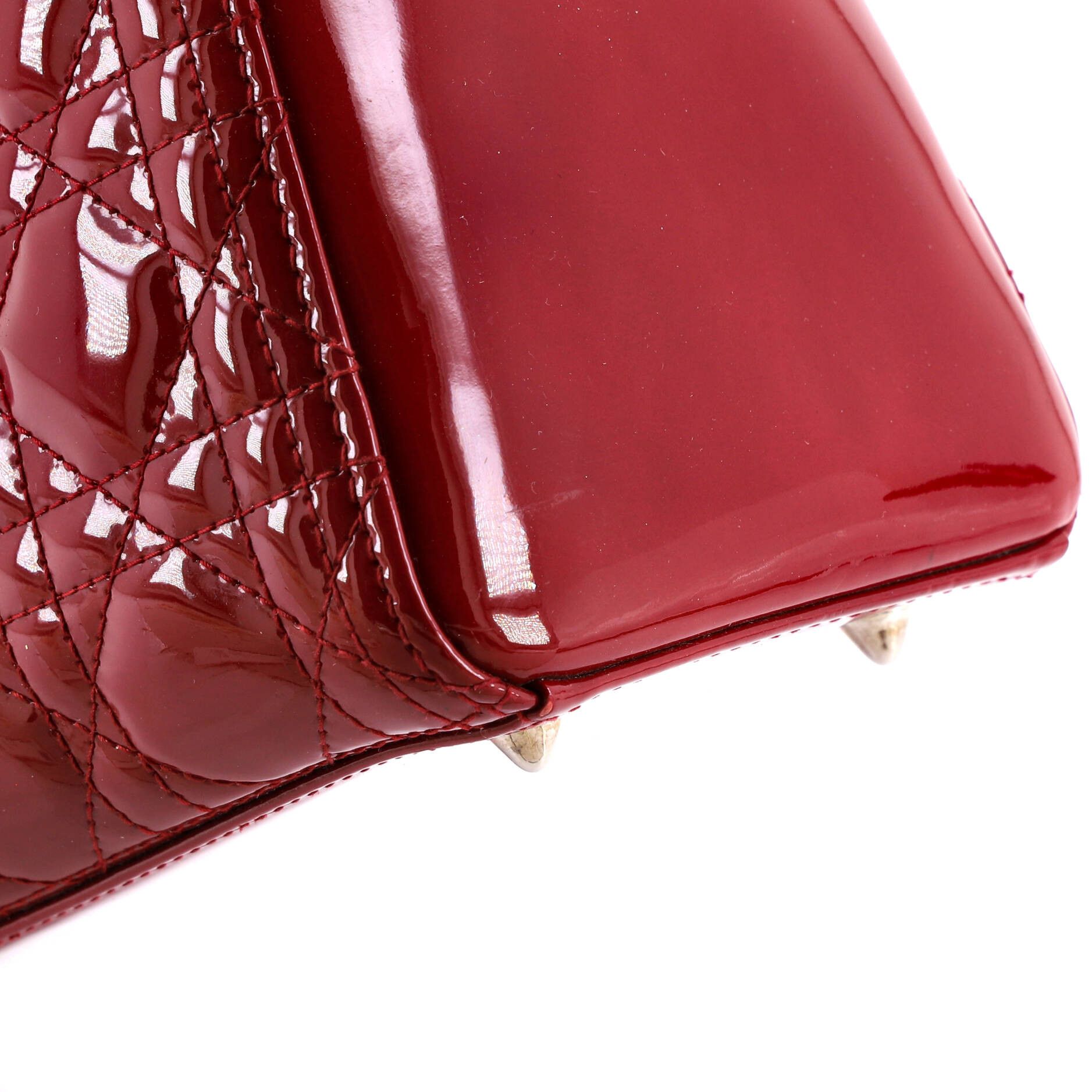 Dior Lady Dior Bag Cannage Quilt Patent Medium Size ONE SIZE - 5 Thumbnail
