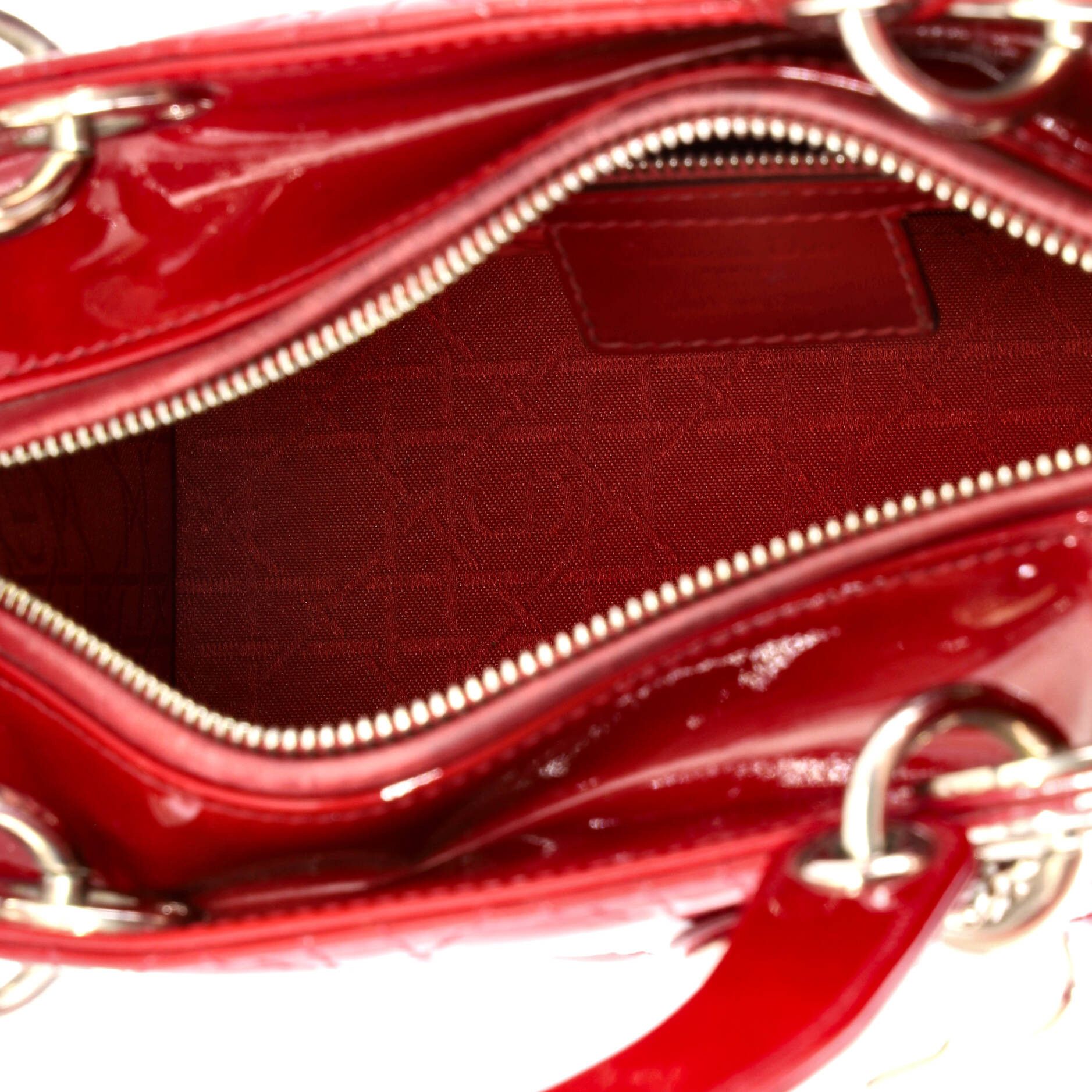 Dior Lady Dior Bag Cannage Quilt Patent Medium Size ONE SIZE - 4 Thumbnail