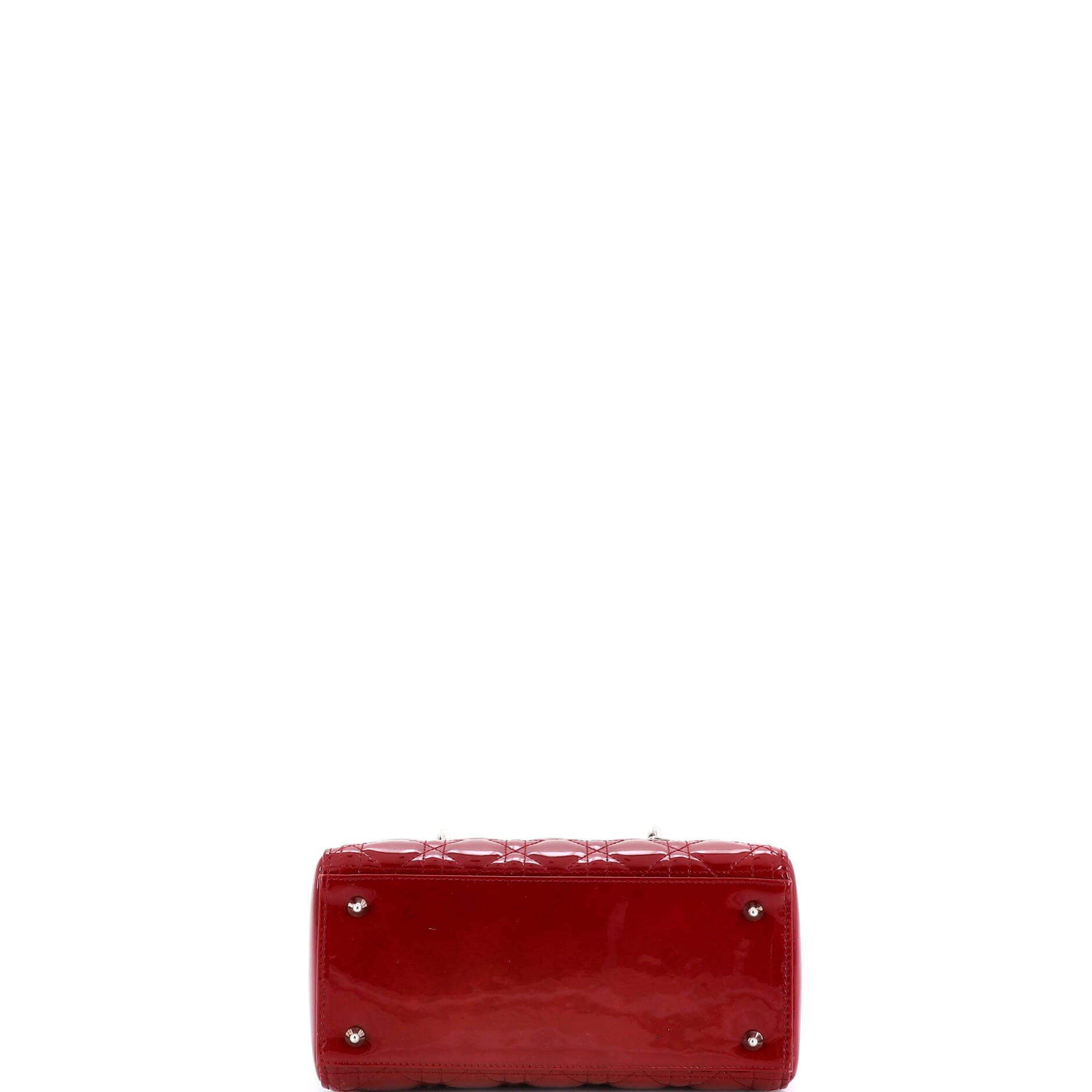 Dior Lady Dior Bag Cannage Quilt Patent Medium Size ONE SIZE - 3 Thumbnail