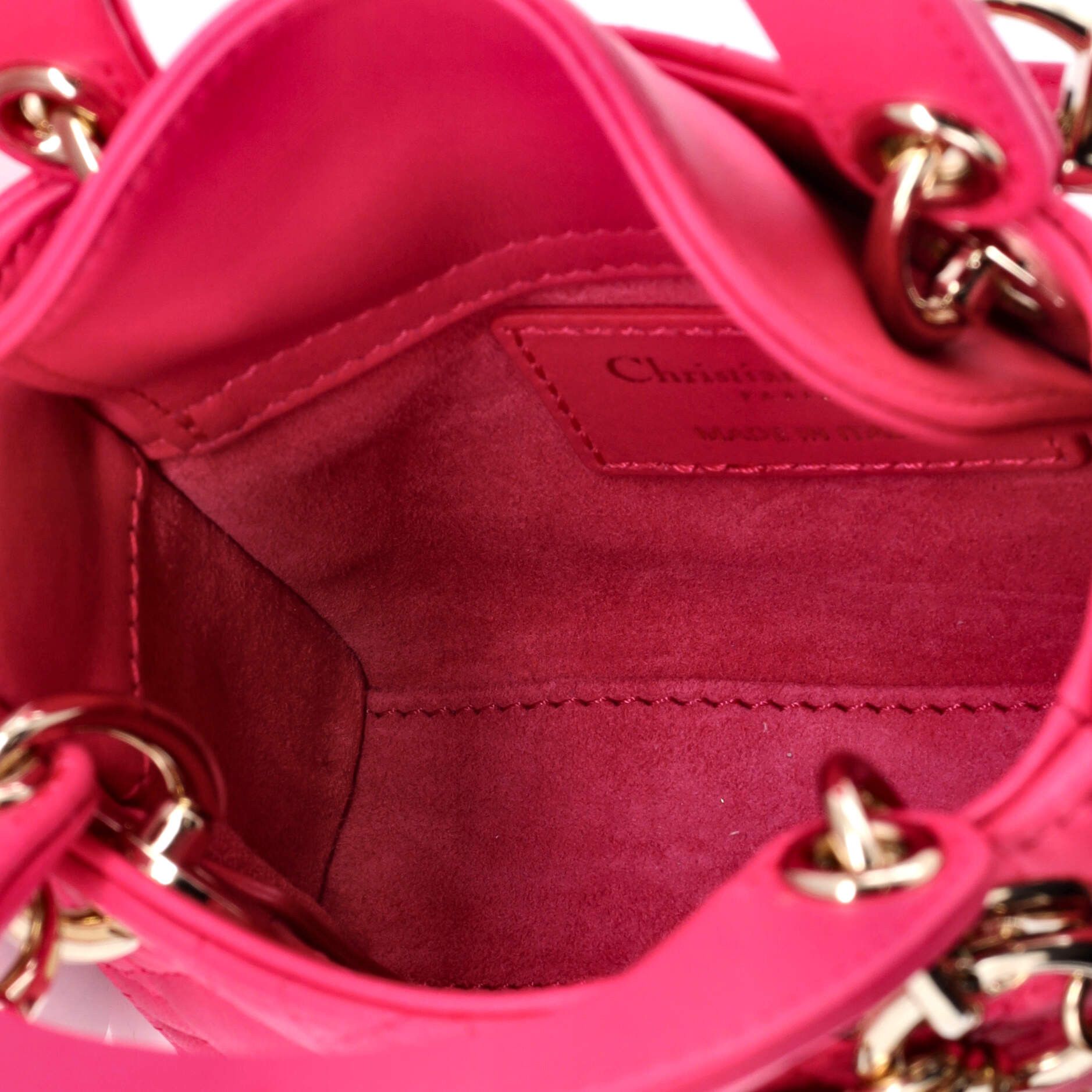Dior Lady Dior Bag Cannage Quilt Lambskin Micro Size ONE SIZE - 4 Thumbnail