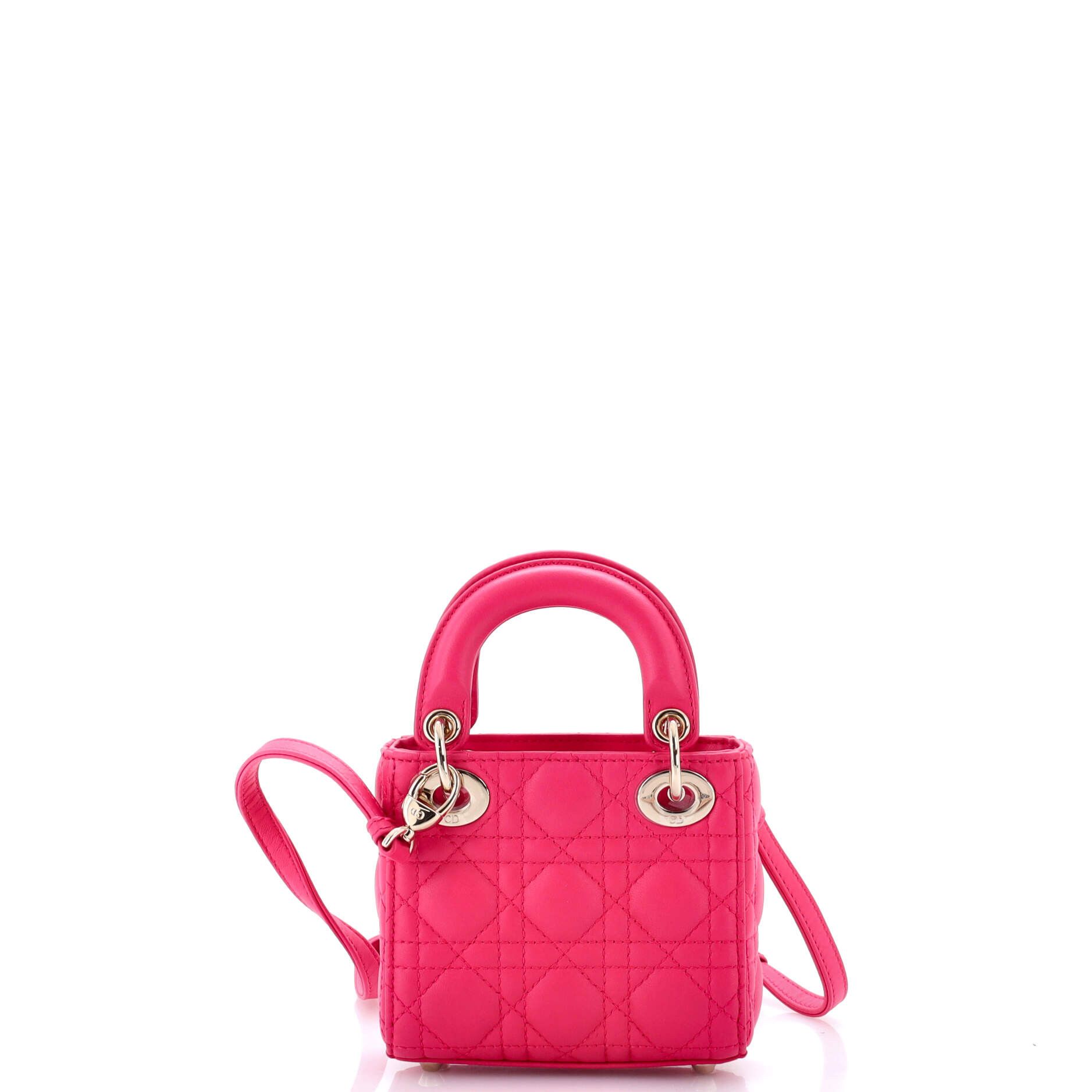 Dior Lady Dior Bag Cannage Quilt Lambskin Micro Size ONE SIZE - 2 Thumbnail