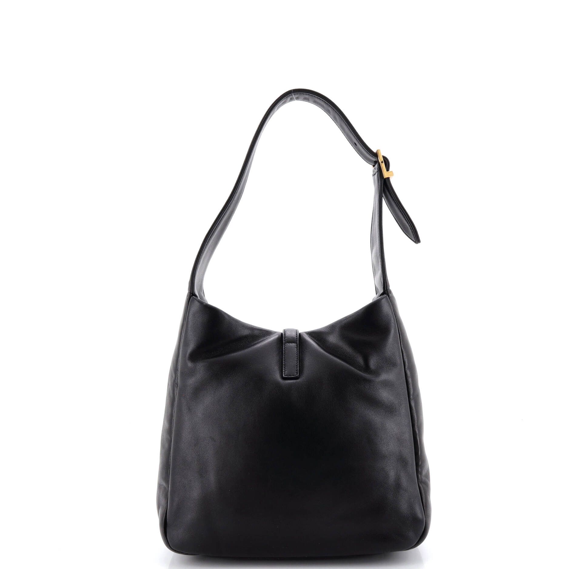 Saint Laurent Paris Le 5 a 7 Supple Hobo Leather Small Size ONE SIZE - 2 Thumbnail