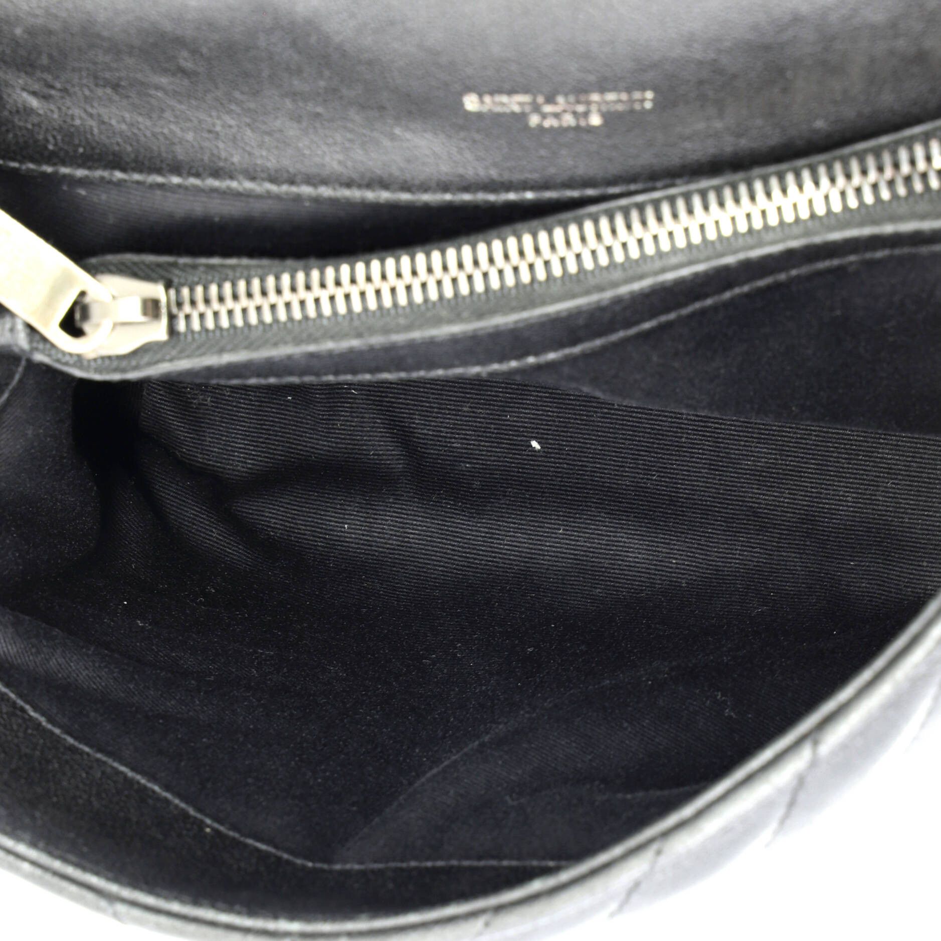 Saint Laurent Paris Classic Monogram College Bag Matelasse Chevron Leather Medium Size ONE SIZE - 4 Thumbnail