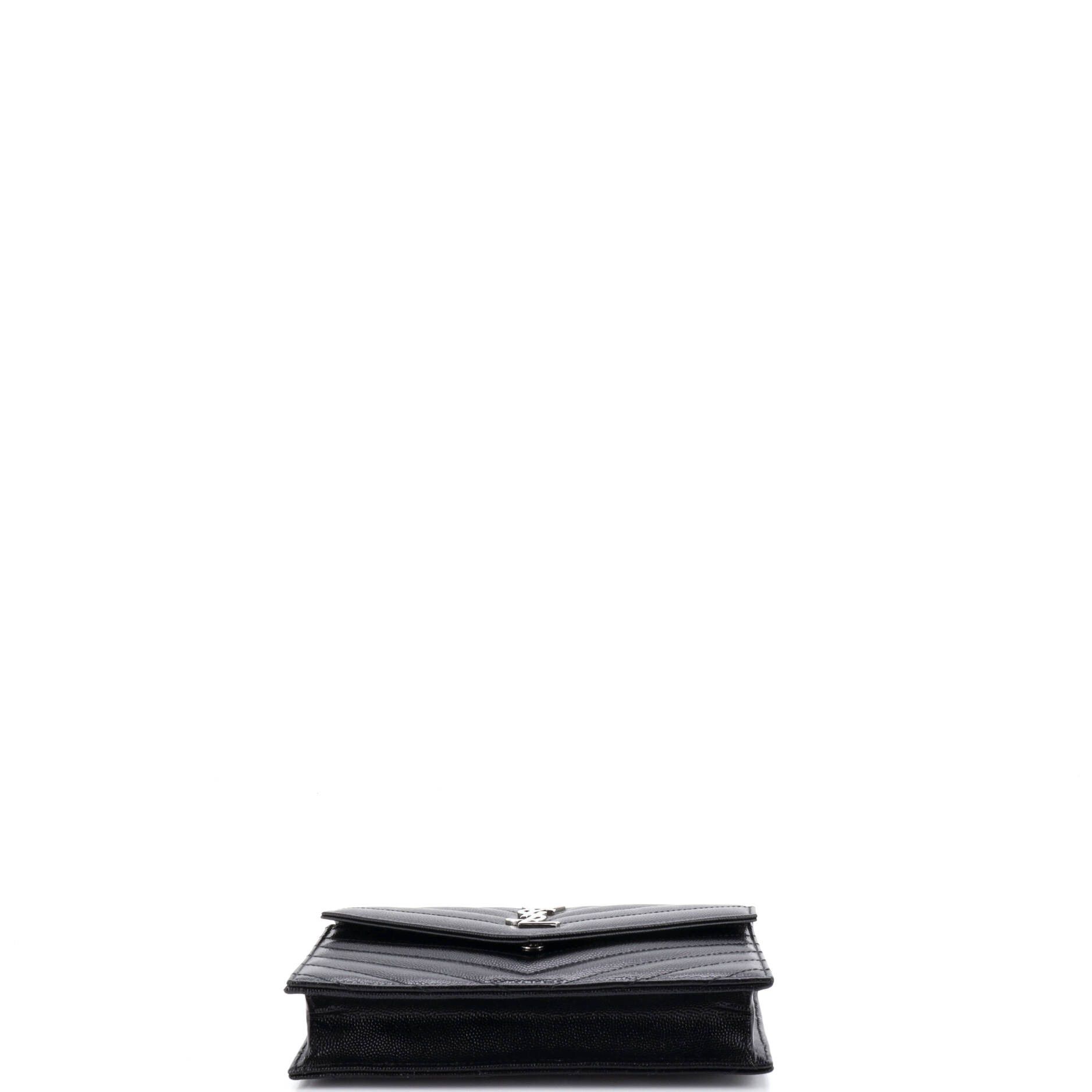 Saint Laurent Paris Classic Monogram Wallet on Chain Matelasse Chevron Leather Small Size ONE SIZE - 3 Thumbnail
