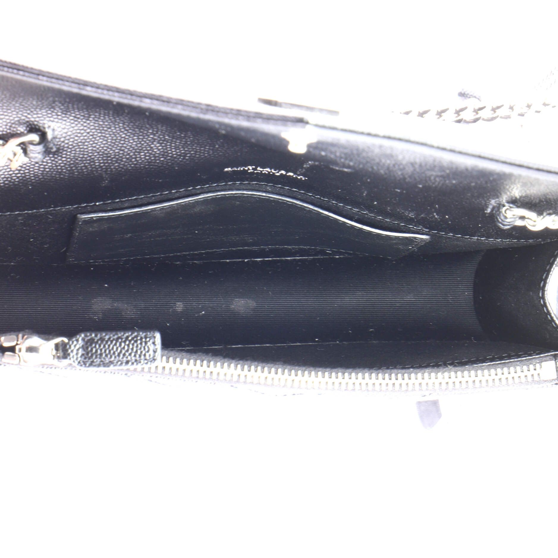 Saint Laurent Paris Classic Monogram Wallet on Chain Matelasse Chevron Leather Small Size ONE SIZE - 4 Thumbnail