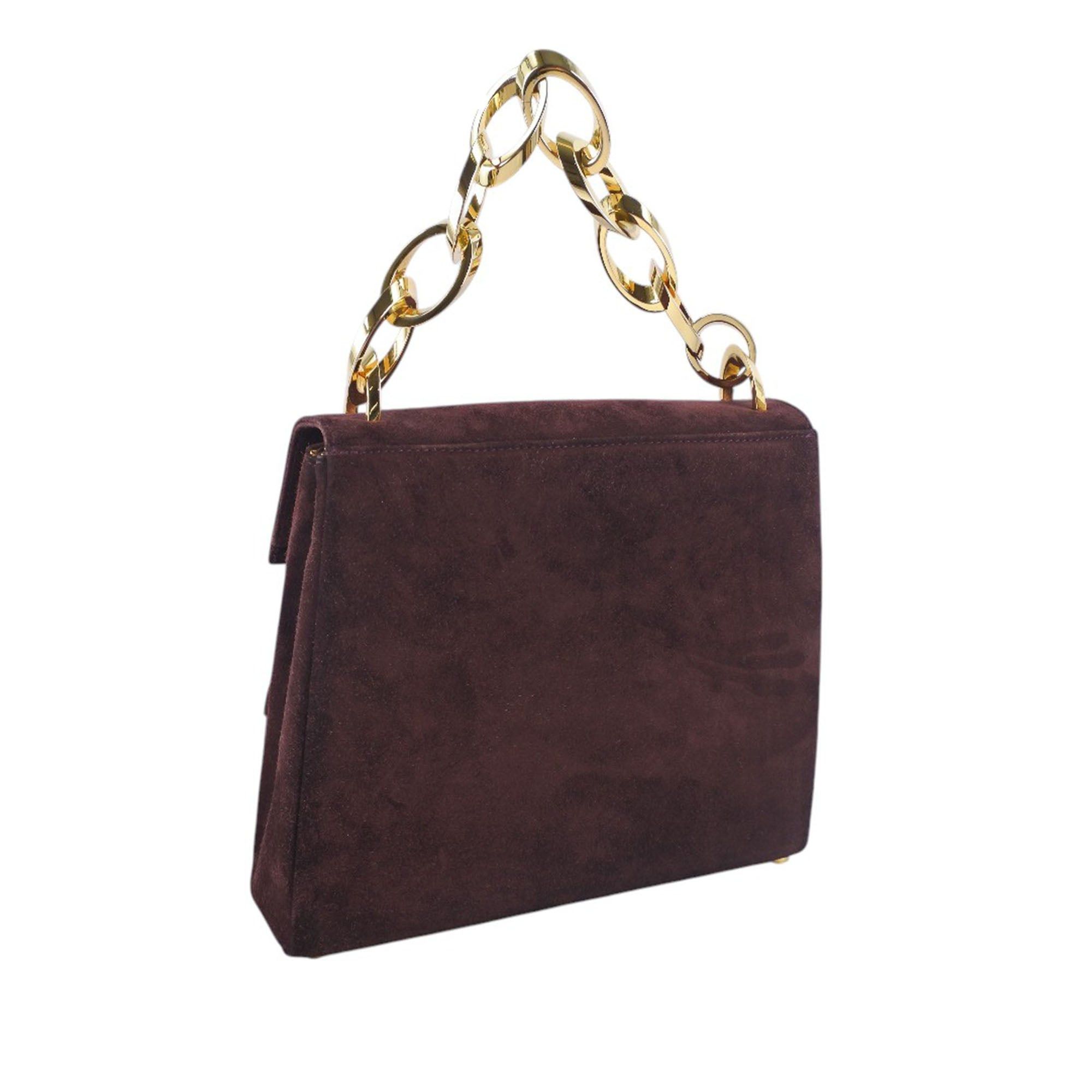 Salvatore Ferragamo Suede Chain Satchel Size ONE SIZE - 2 Thumbnail