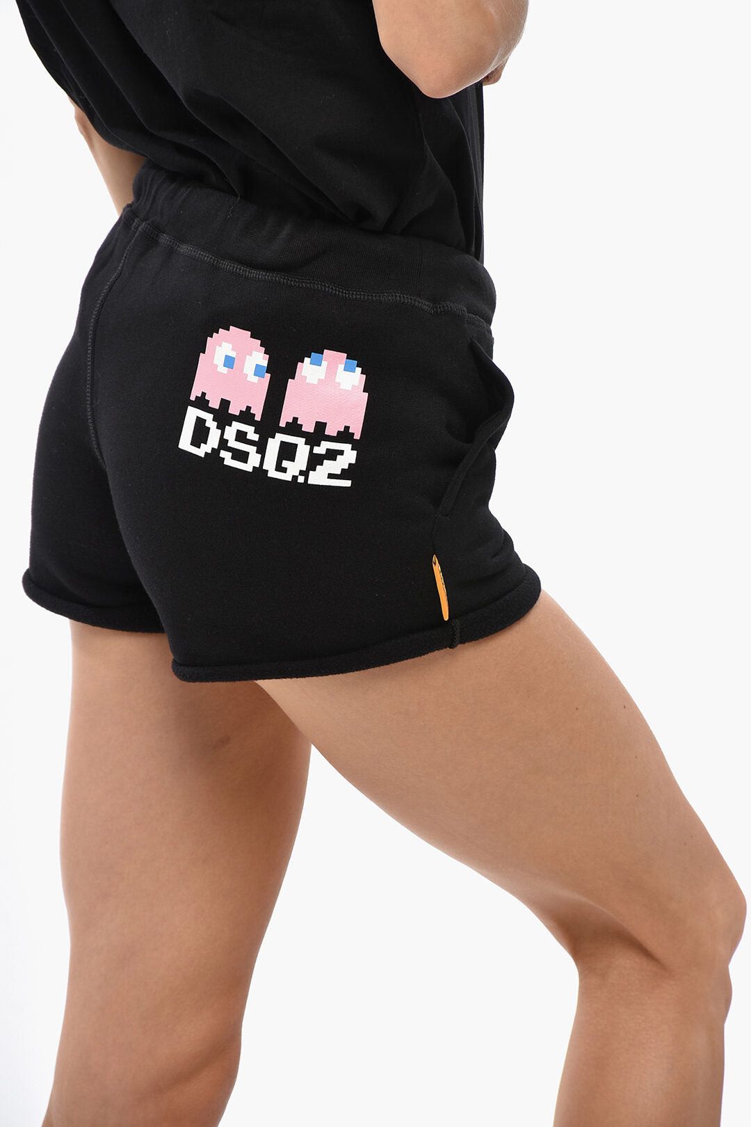 Dsquared2 PAC-MAN Solid Shorts T-FIT with Contrast Print Size 34" / US 12 / IT 48 - 2 Thumbnail