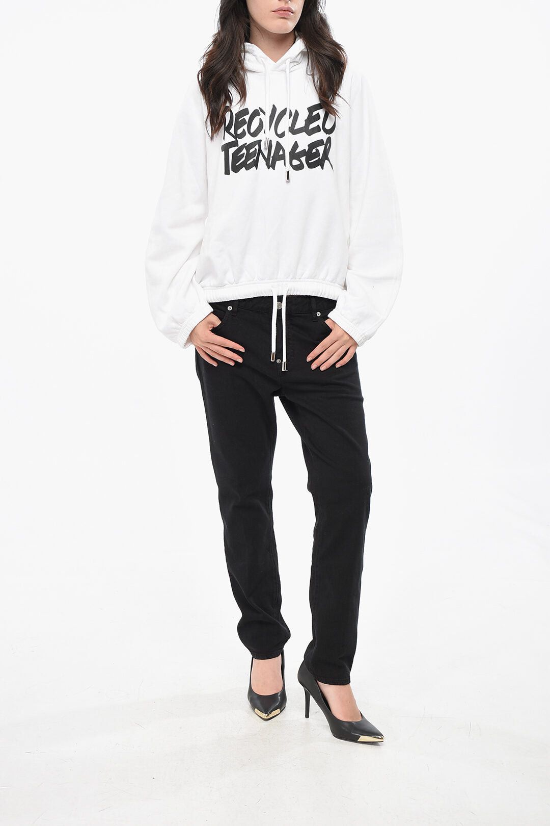 Dsquared2 Hoodie ONION FIT Cotton Fleece with Contrasting Print Size L / US 10 / IT 46 - 4 Thumbnail