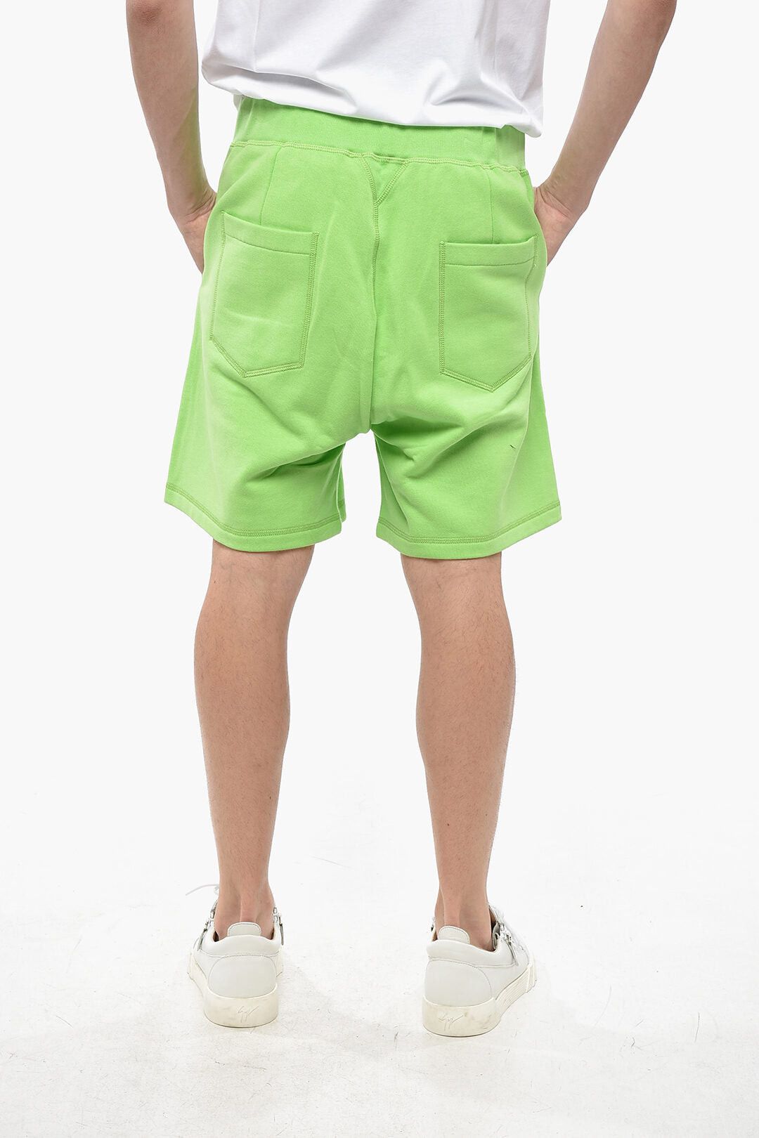 Dsquared2 ICON Solid-Color Fleece Shorts RELAX FIT with Contrast Logo Size US 28 / EU 44 - 2 Thumbnail