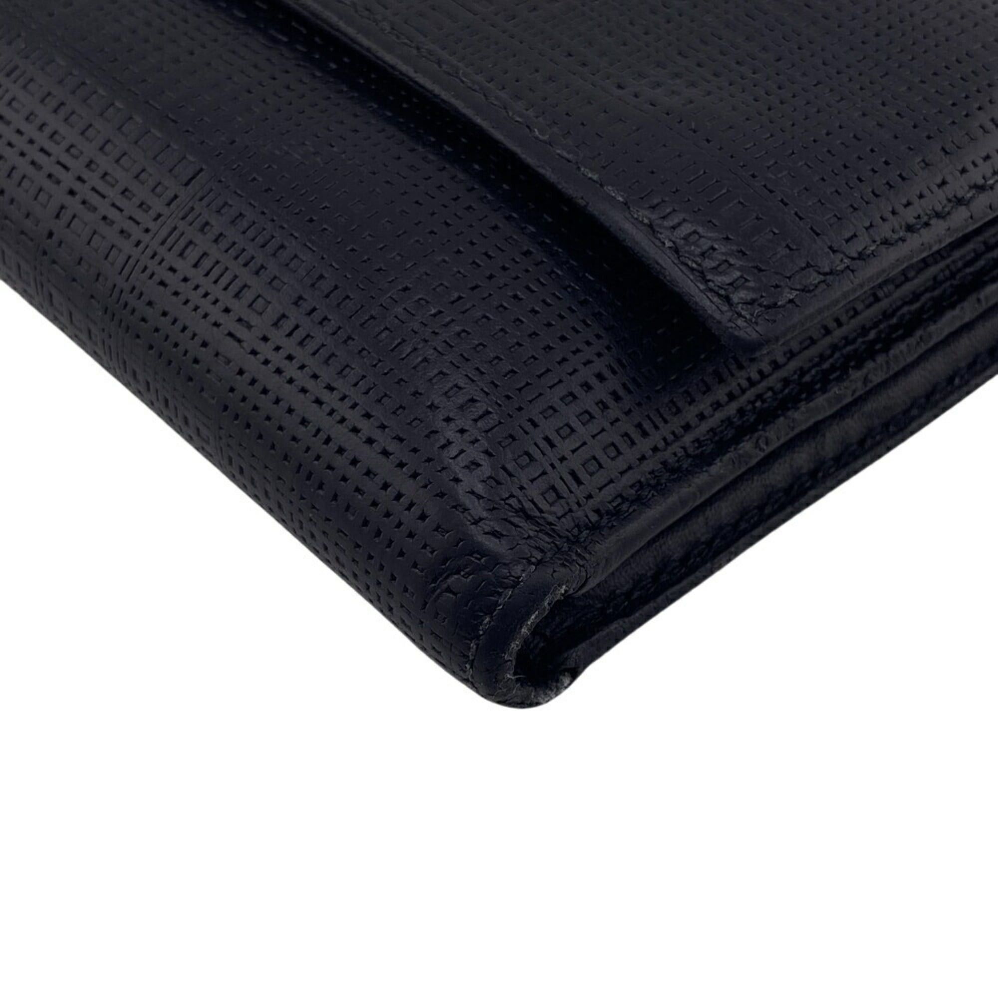 Loewe LOEWE Anagram Linen Tri-fold Wallet in Black, Unisex Size ONE SIZE - 3 Thumbnail