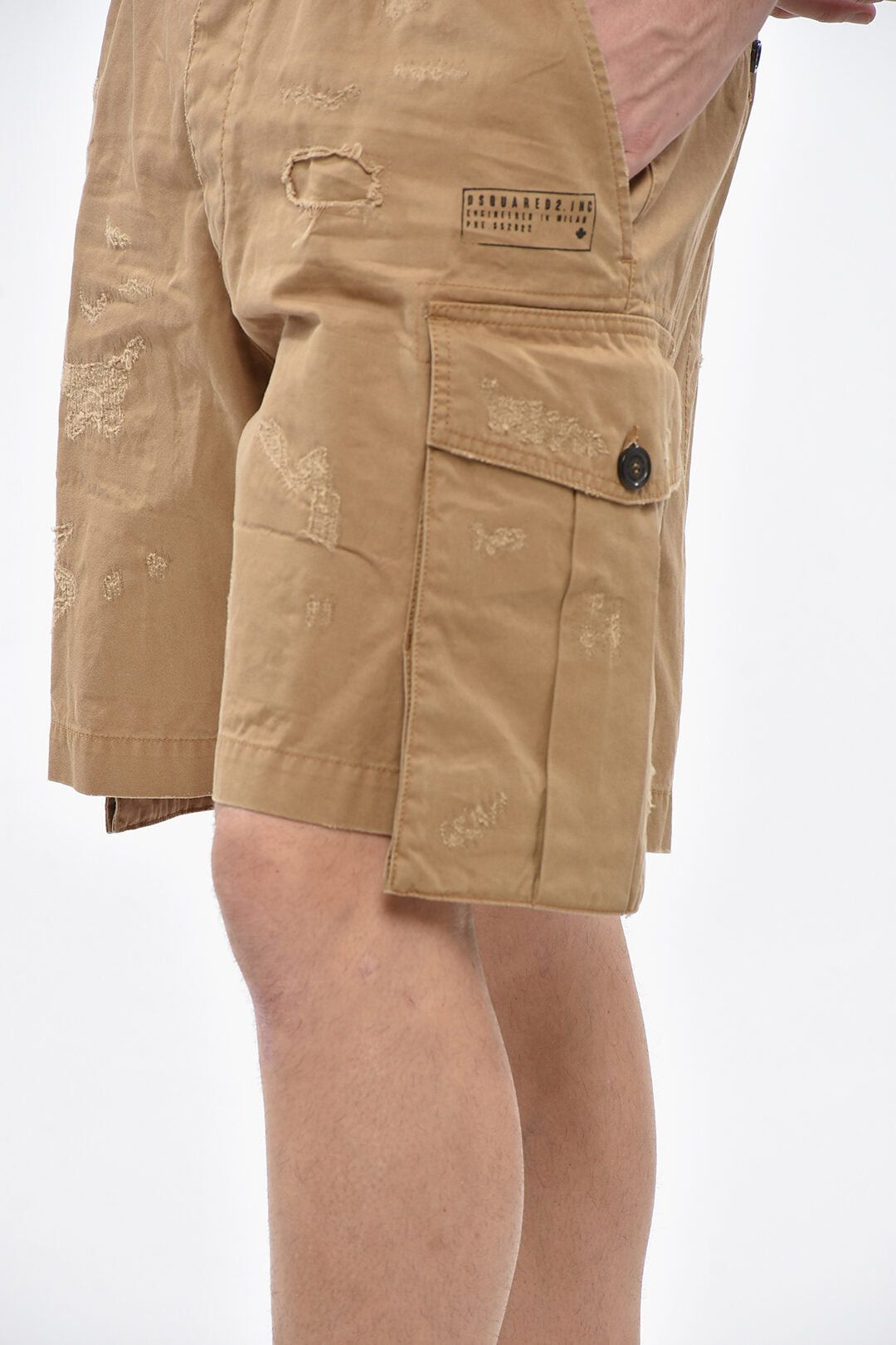 Dsquared2 Boxer Cargo Shorts in Solid Color with Belt Loops Size US 35 - 3 Thumbnail