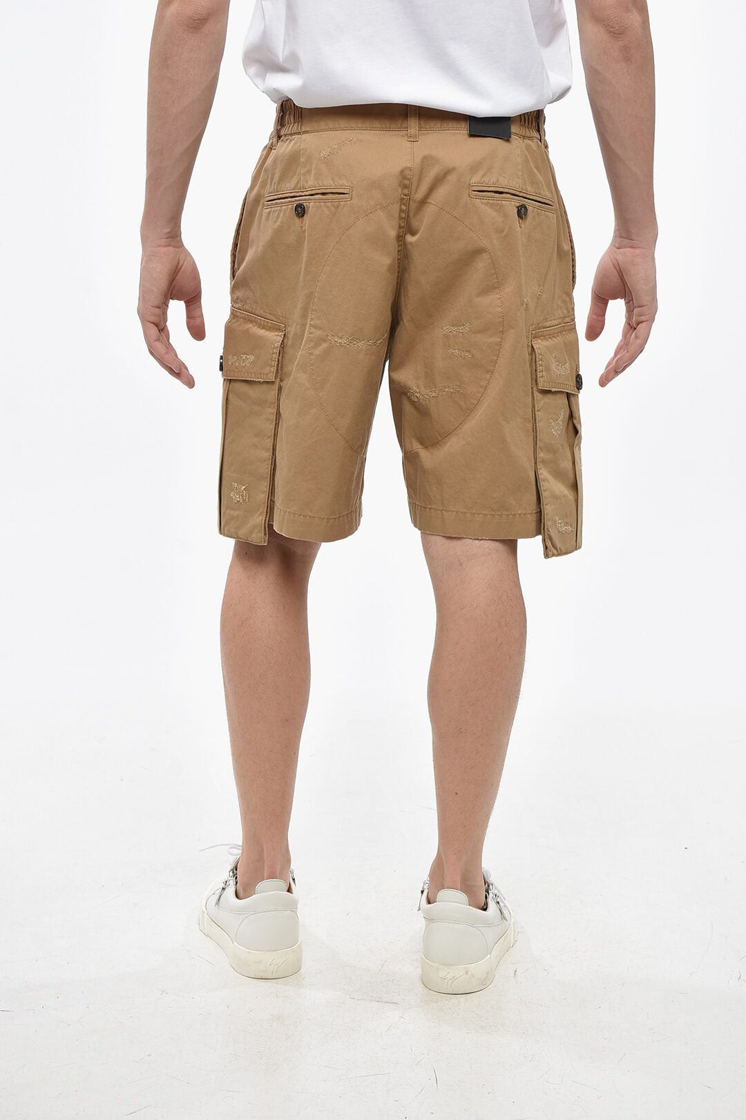 Dsquared2 Boxer Cargo Shorts in Solid Color with Belt Loops Size US 35 - 2 Thumbnail