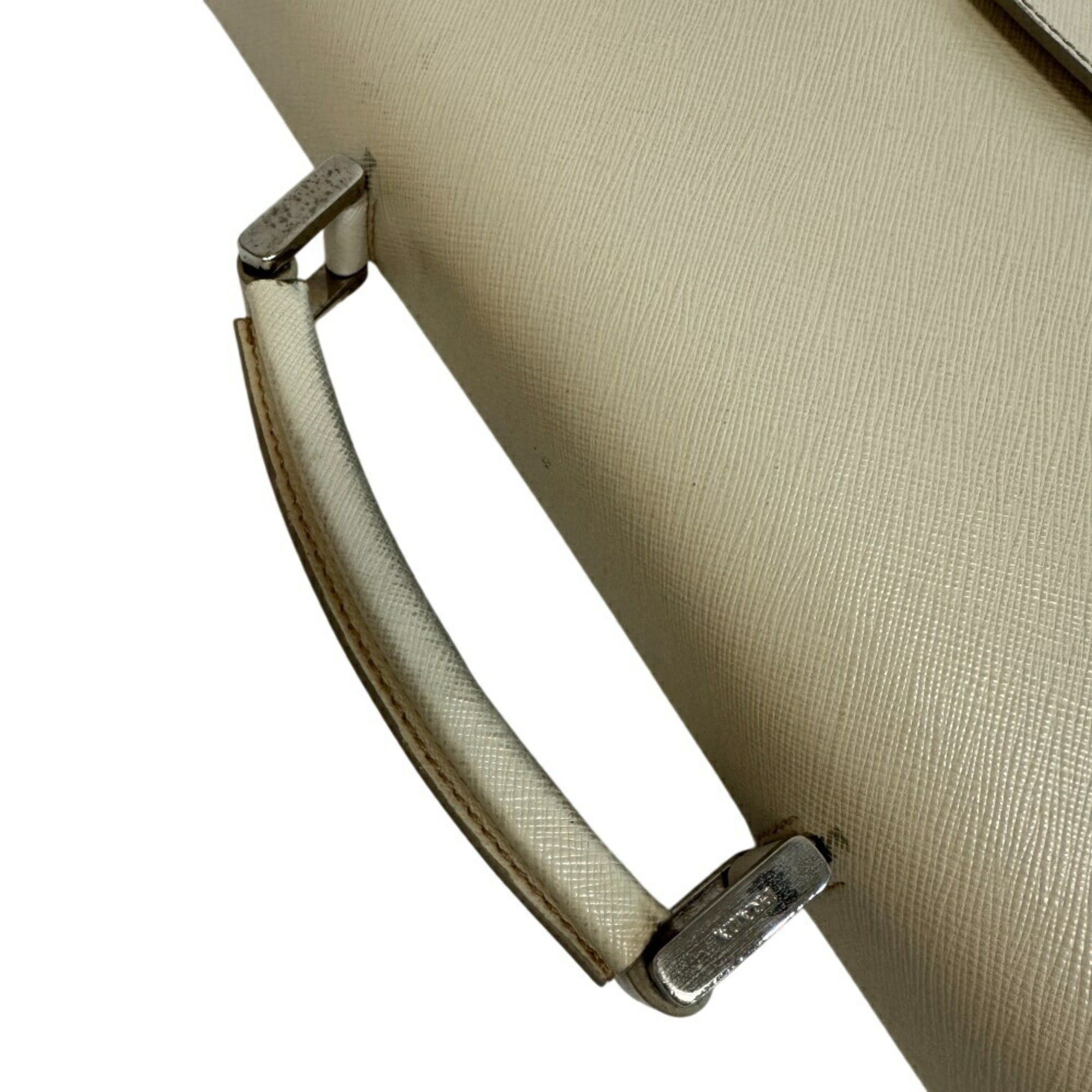 Prada PRADA Saffiano bag for men and women in white Size ONE SIZE - 3 Thumbnail