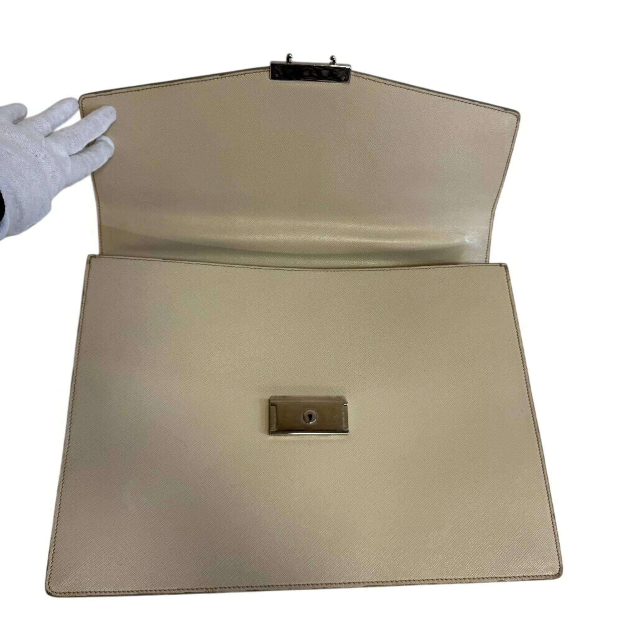 Prada PRADA Saffiano bag for men and women in white Size ONE SIZE - 6 Thumbnail