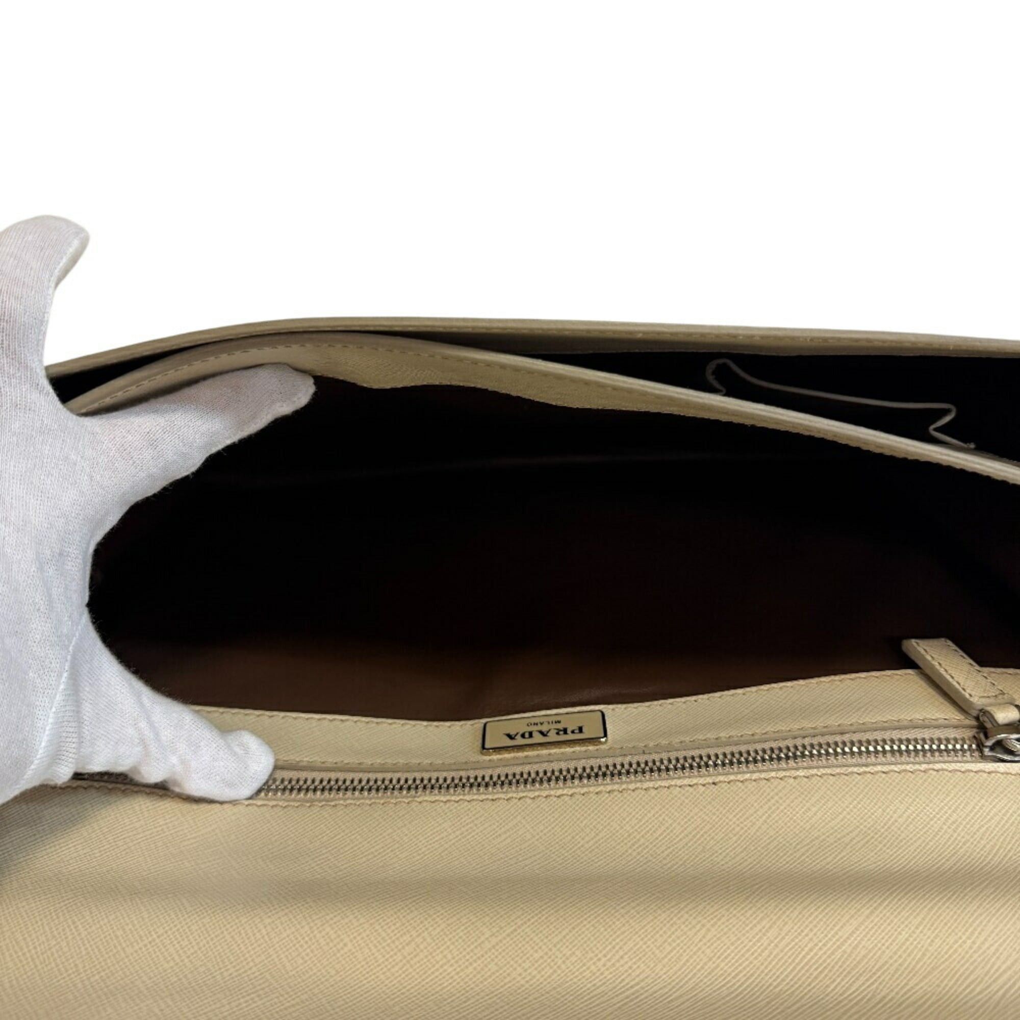 Prada PRADA Saffiano bag for men and women in white Size ONE SIZE - 9 Thumbnail