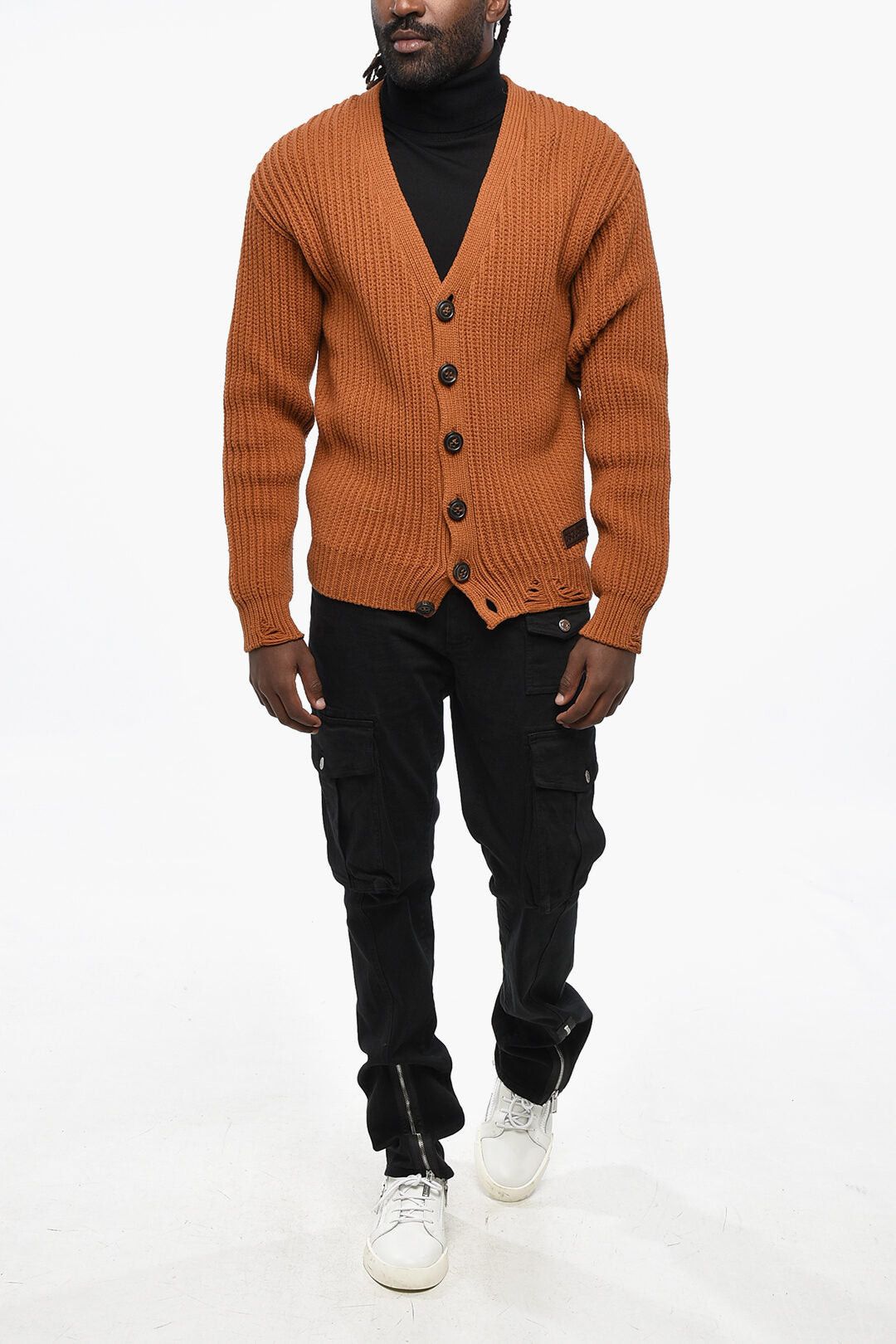 Dsquared2 Cotton-Blend Cardigan with V-Neck Size US M / EU 48-50 / 2 - 4 Thumbnail