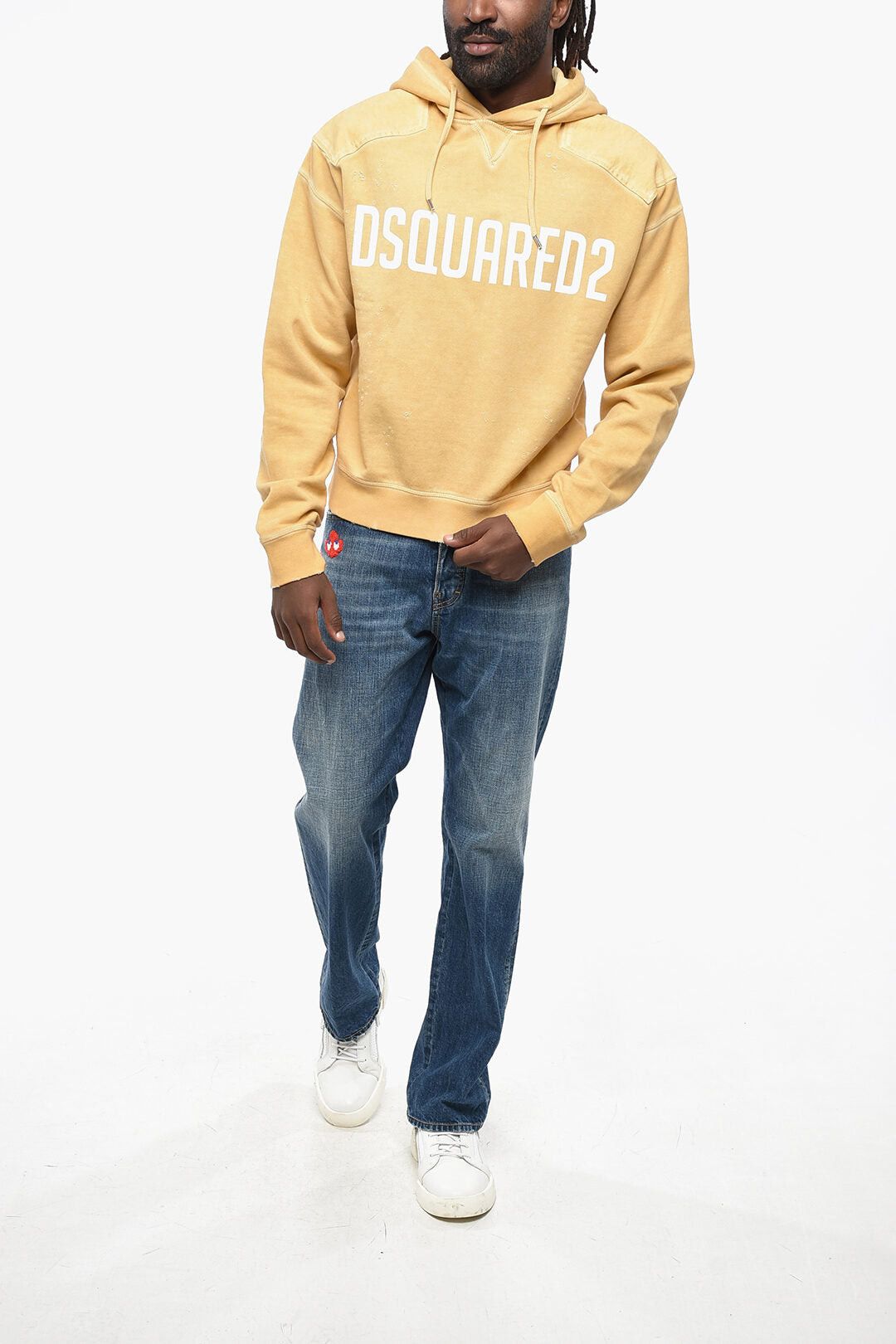 Dsquared2 Hoodie CIPRO FIT Vintage Effect with Printed Logo Size US XS / EU 42 / 0 - 4 Thumbnail