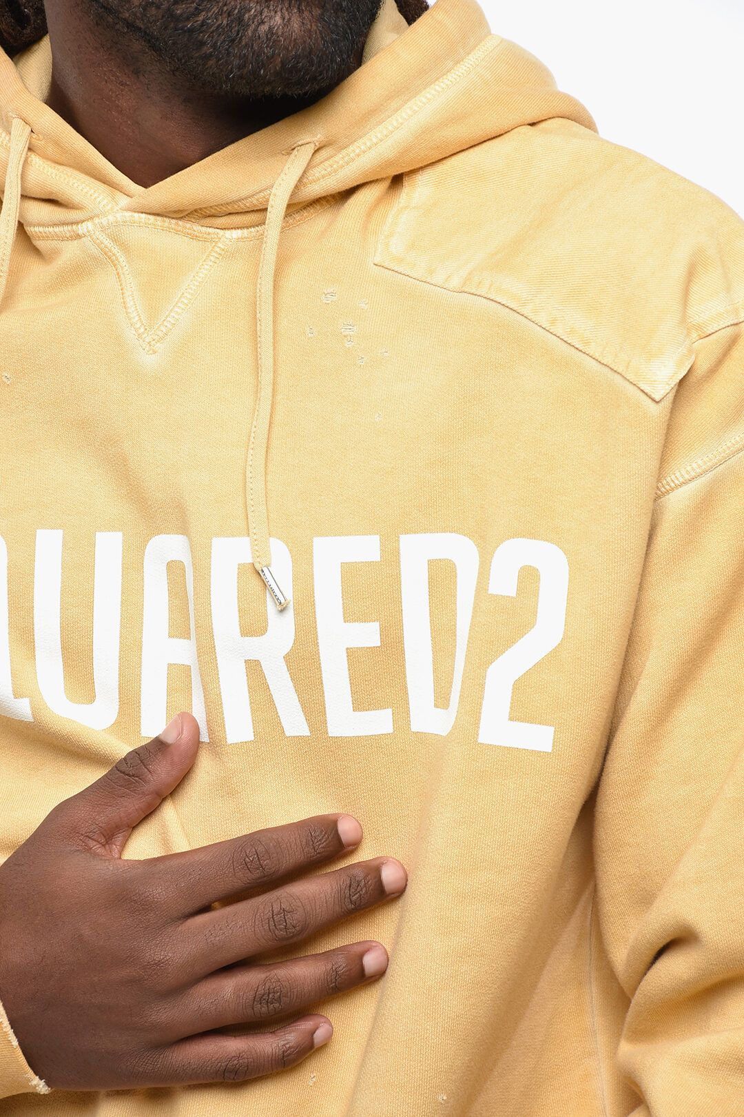 Dsquared2 Hoodie CIPRO FIT Vintage Effect with Printed Logo Size US XS / EU 42 / 0 - 3 Thumbnail