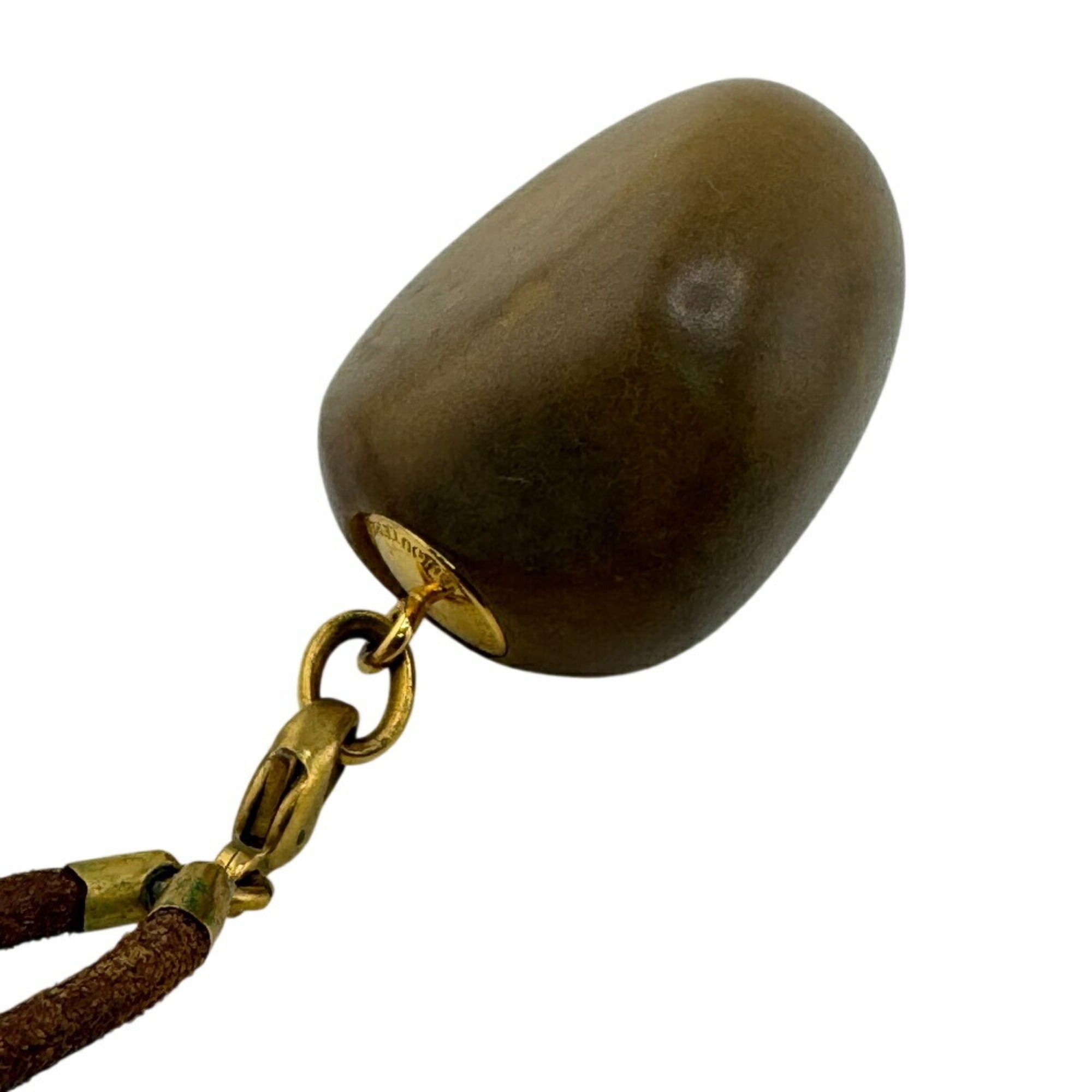 Hermes HERMES Stone Necklace Chain Brown Women's Size ONE SIZE - 5 Thumbnail