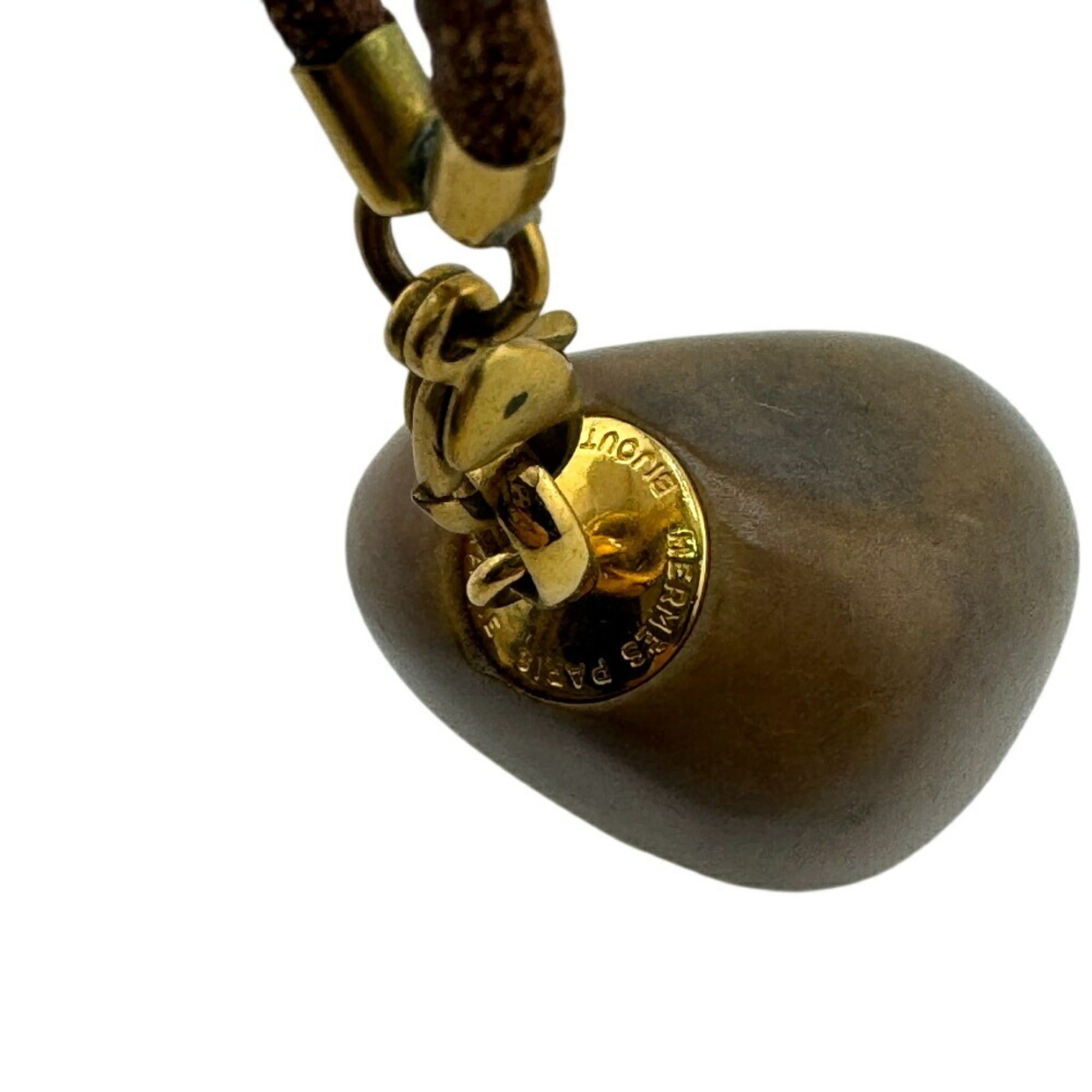 Hermes HERMES Stone Necklace Chain Brown Women's Size ONE SIZE - 6 Thumbnail