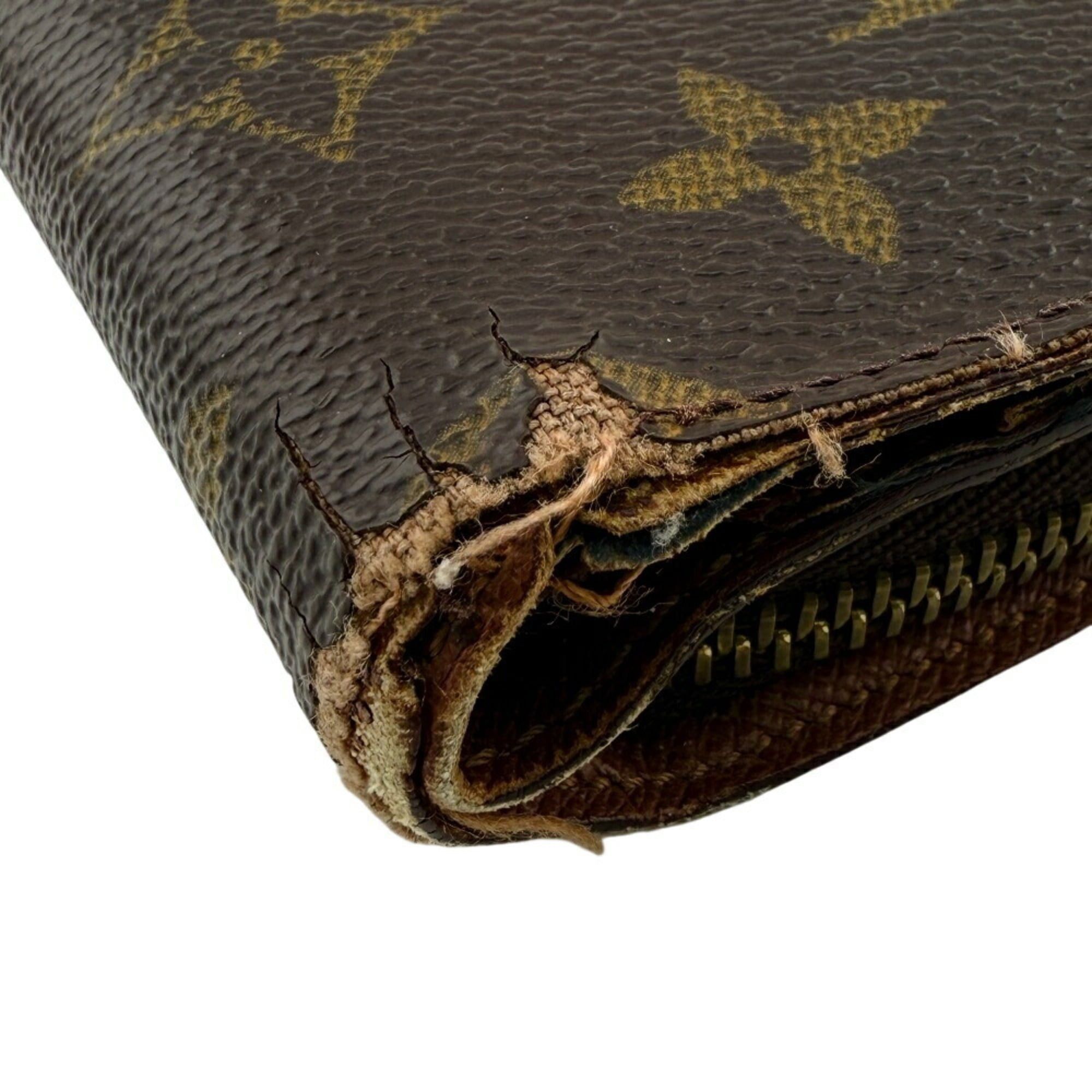 Louis Vuitton LOUIS VUITTON M61207 Porte Papier Zip Compact Wallet Monogram Bifold Brown Unisex Size ONE SIZE - 4 Thumbnail