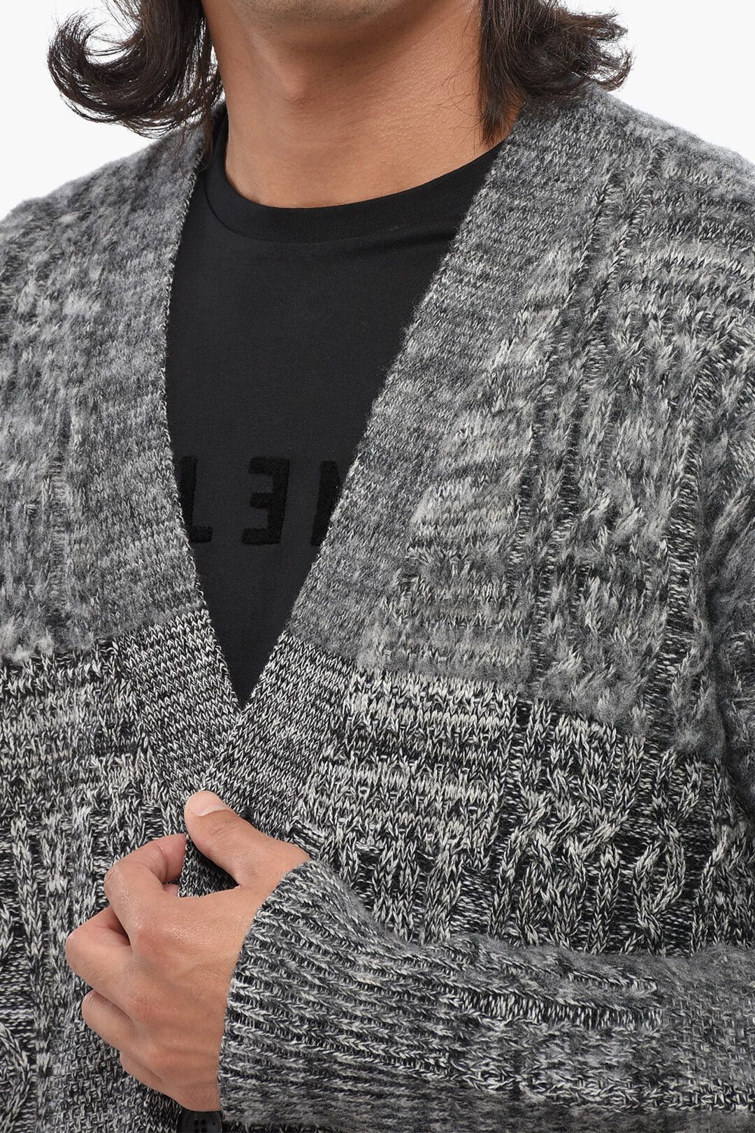 Roberto Collina Merino Wool Cable-Knit Cardigan with V-Neck Size US S / EU 44-46 / 1 - 3 Thumbnail