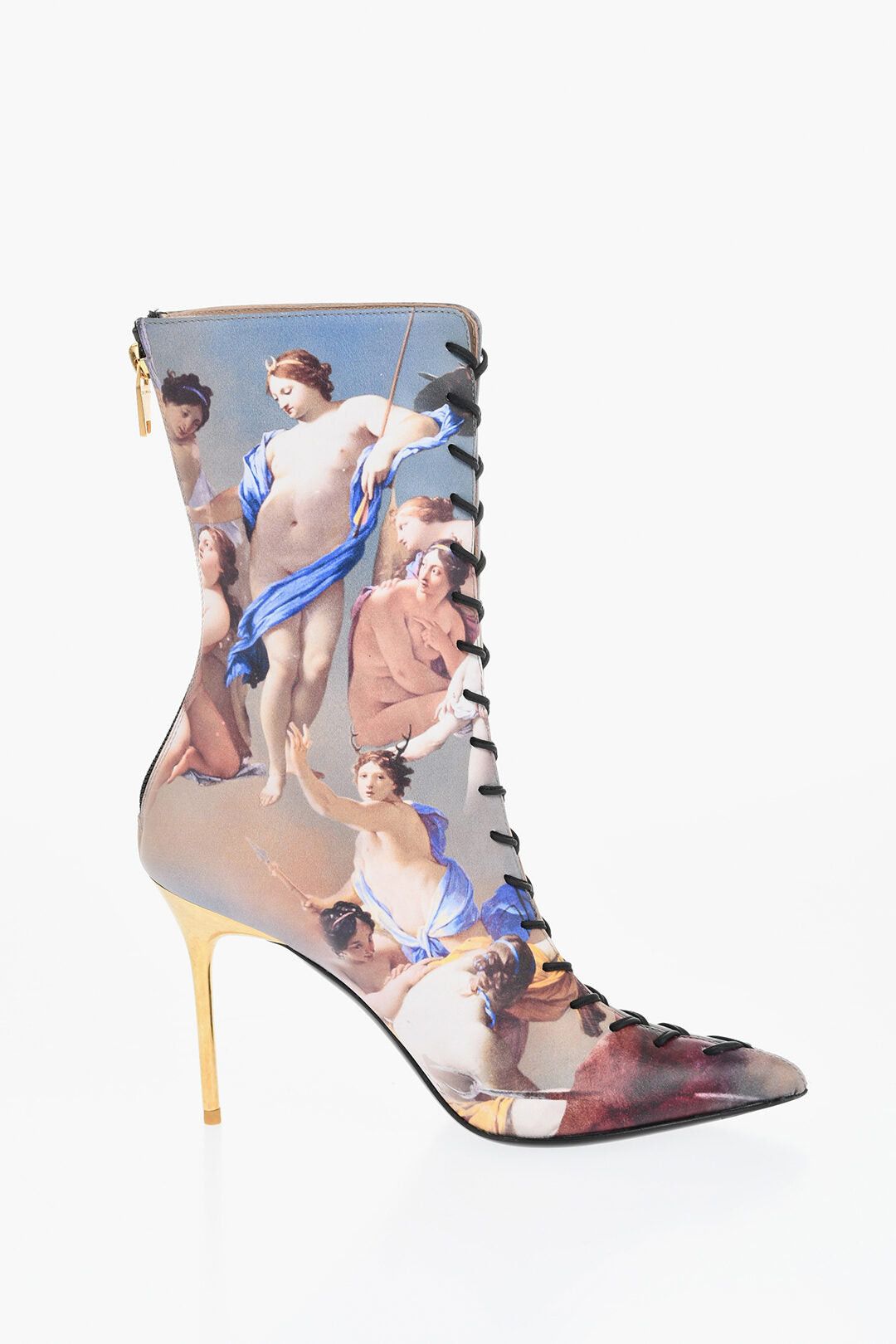 Balmain Leather Patterned Ankle Boots URIA SKY 9cm Heel Size US 6 / IT 36 - 3 Thumbnail