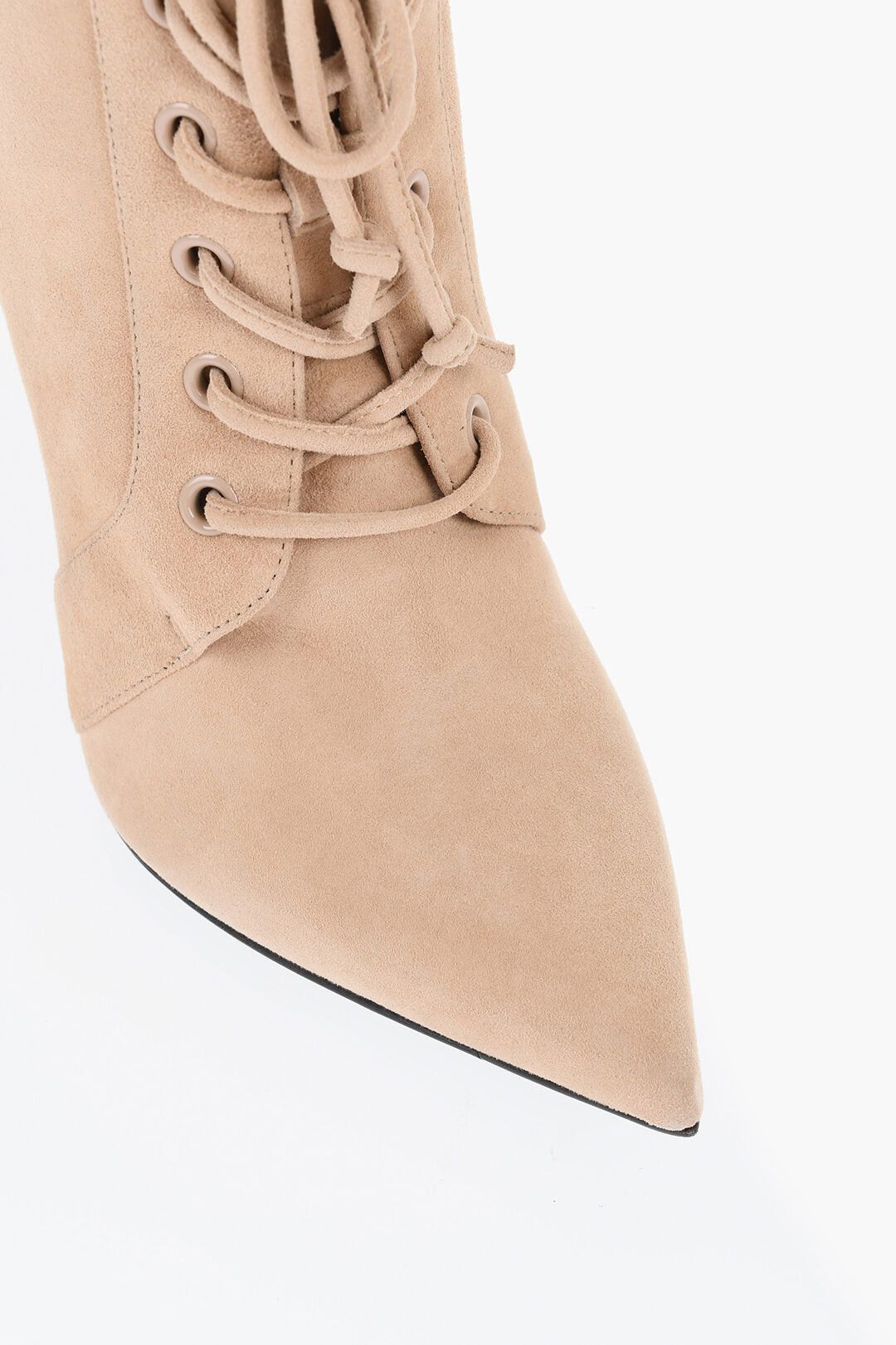Balmain Suede Ankle Boots URIA with Back Zip and 9cm Heel Size US 7 / IT 37 - 5 Thumbnail