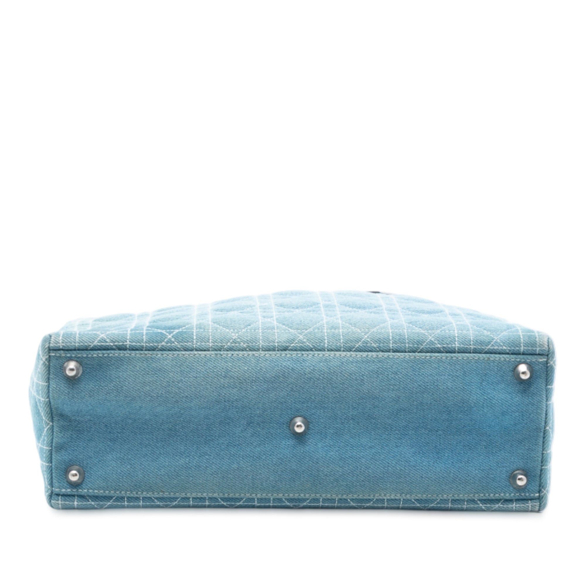 Dior Large Denim Cannage Acrylic Handles Lady Dior Size ONE SIZE - 3 Thumbnail