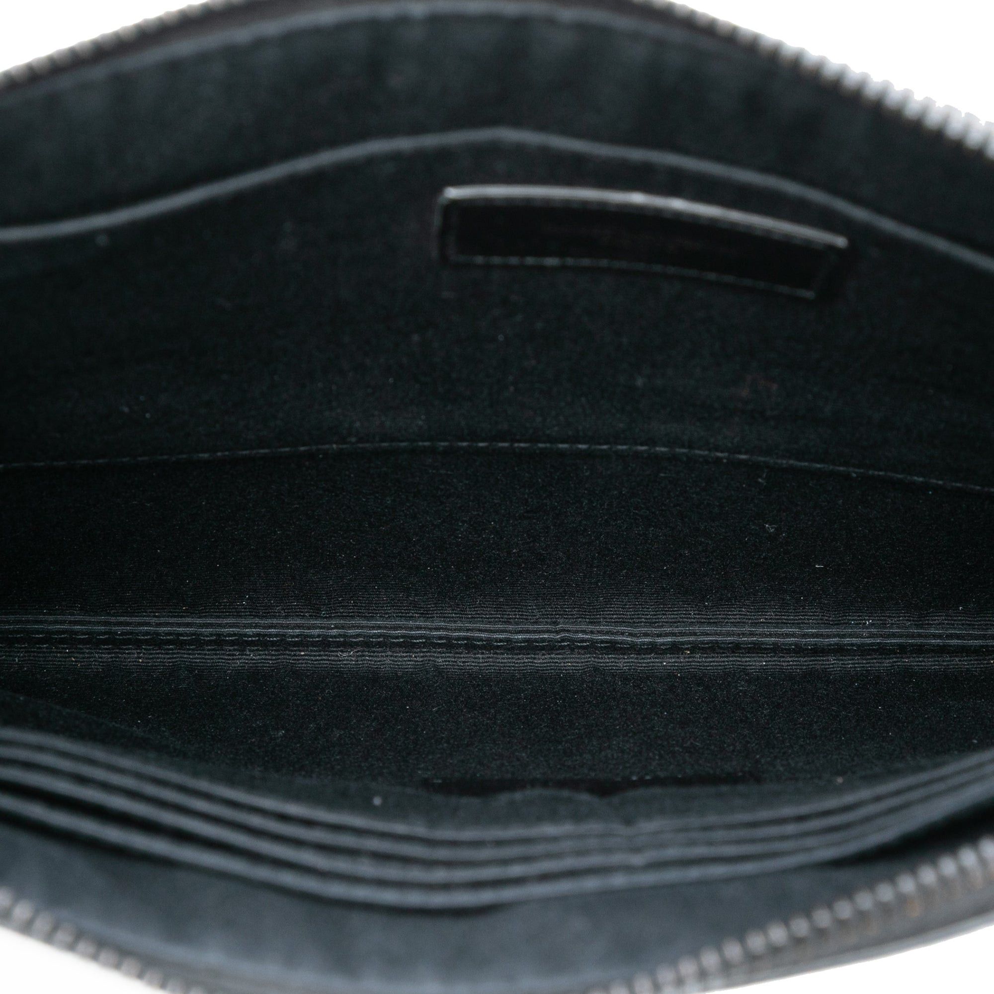 Saint Laurent Paris Croc Embossed Leather Monogram Clutch Size ONE SIZE - 4 Thumbnail