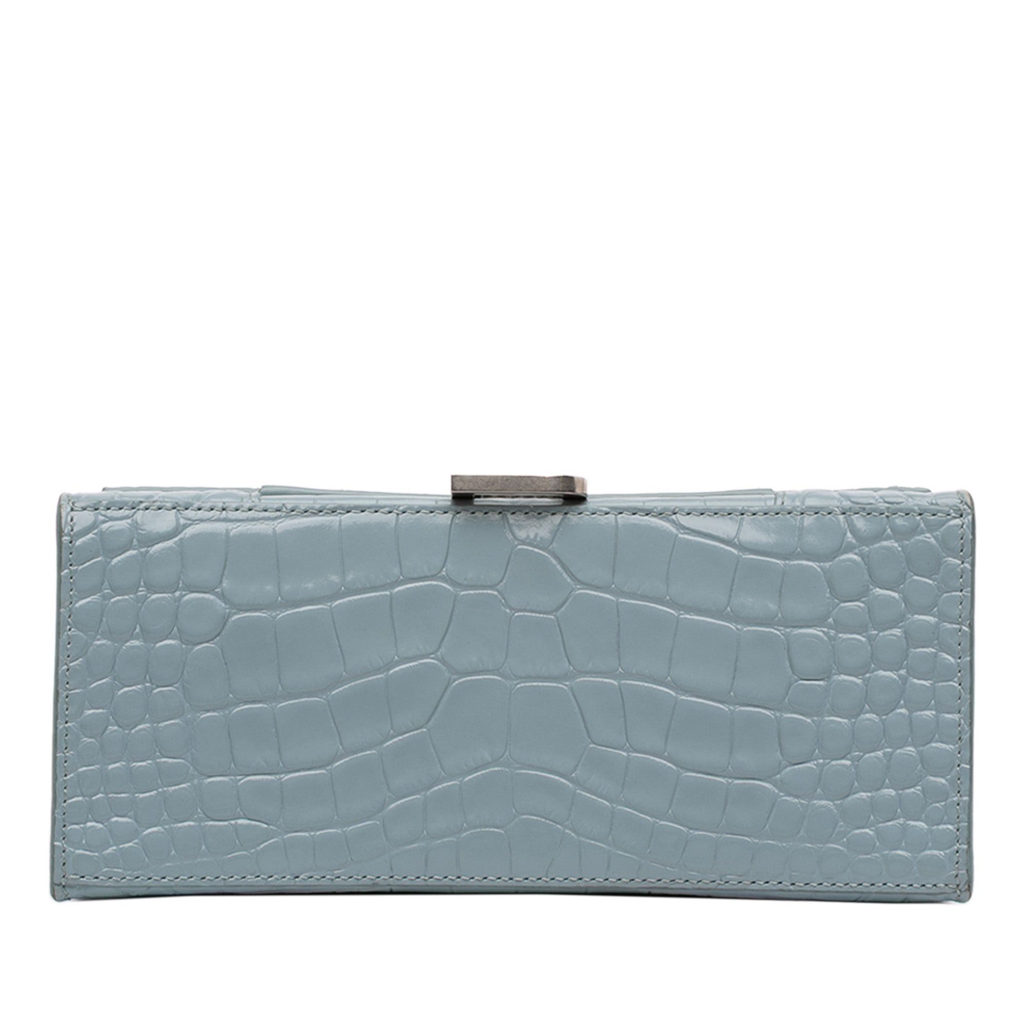 Balenciaga Small Croc Embossed Hourglass Top Handle Bag Size ONE SIZE - 3 Thumbnail