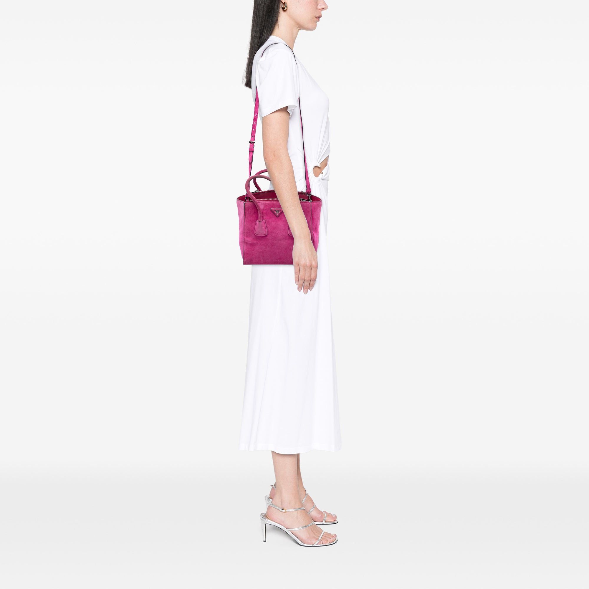 Prada Small Scamosciato Twin Pocket Satchel Size ONE SIZE - 6 Thumbnail