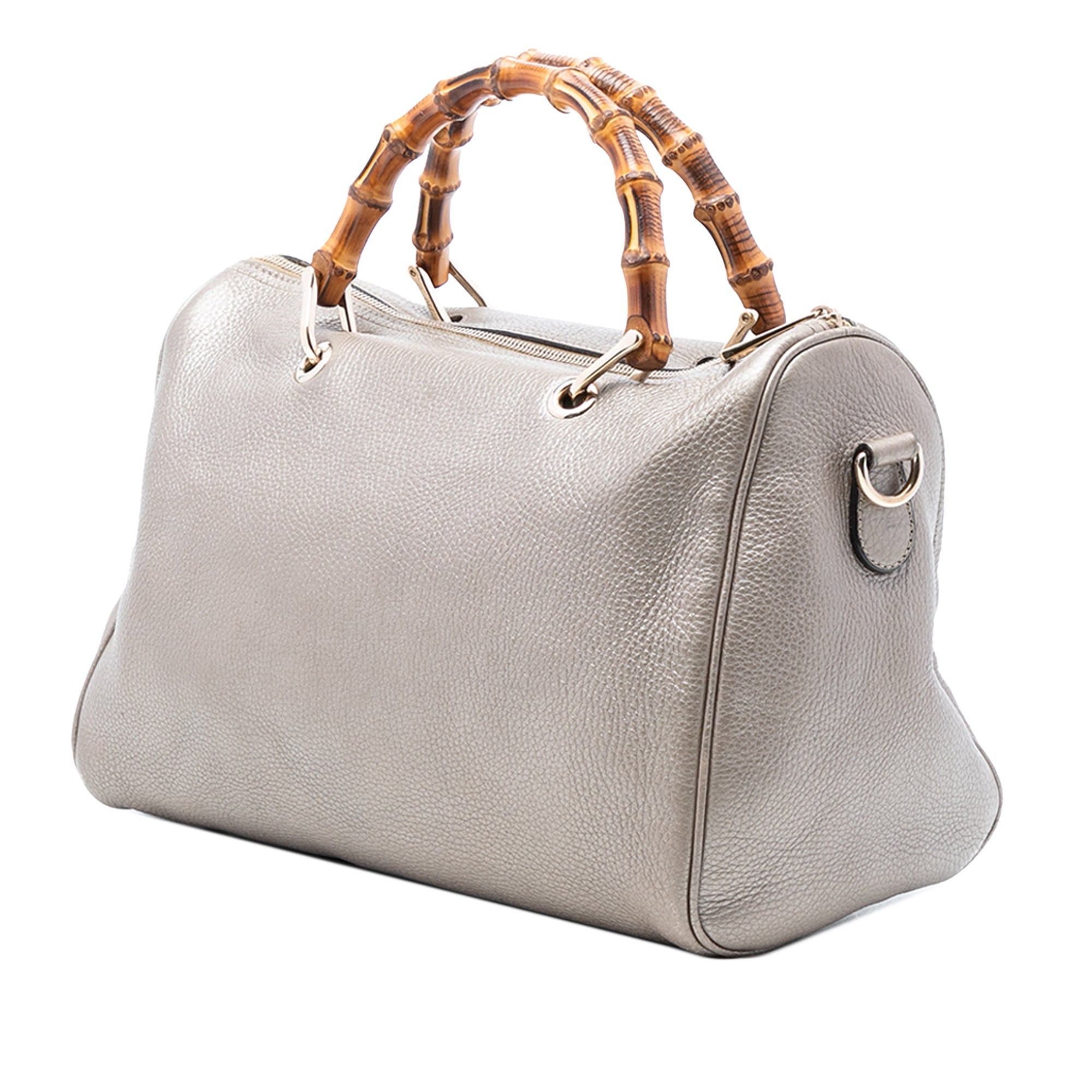 Gucci Medium Calfskin Bamboo Shopper Boston Bag Size ONE SIZE - 2 Thumbnail