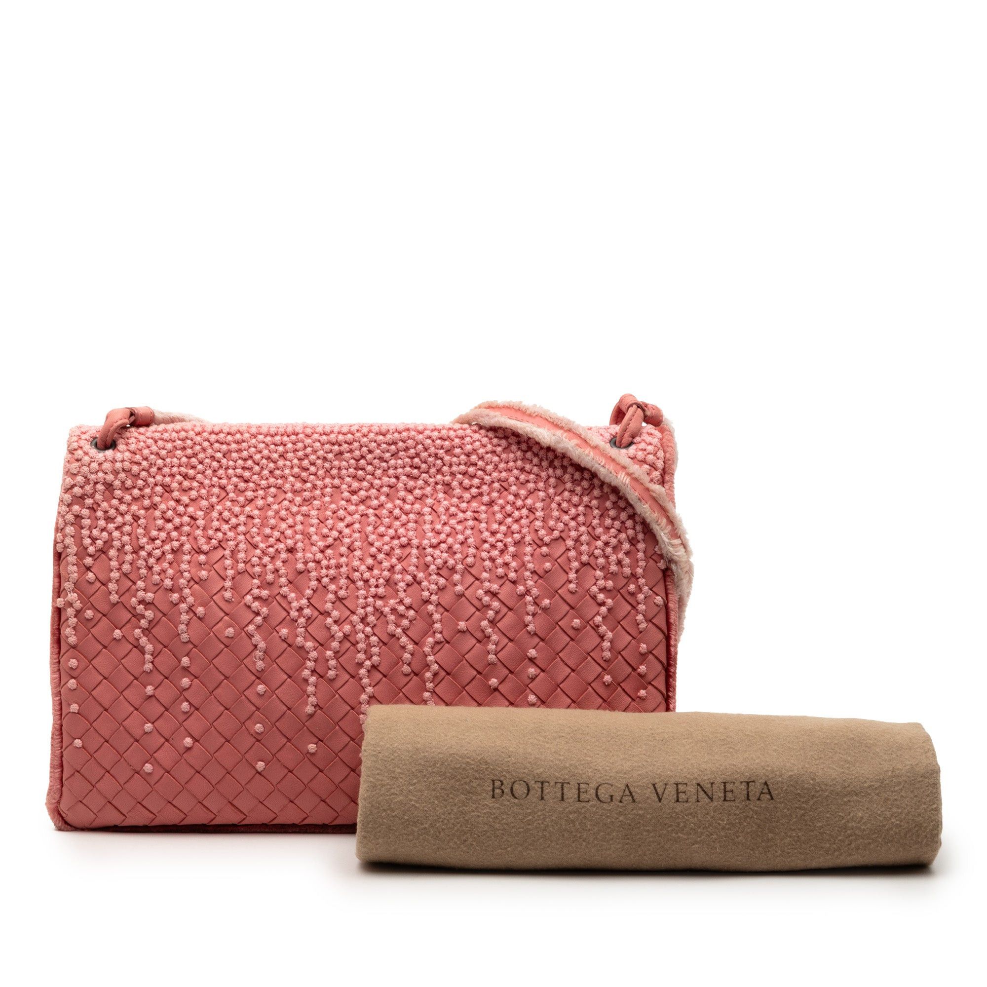 Bottega Veneta Nappa Intrecciato Embroidered Fold Over Crossbody Size ONE SIZE - 8 Thumbnail