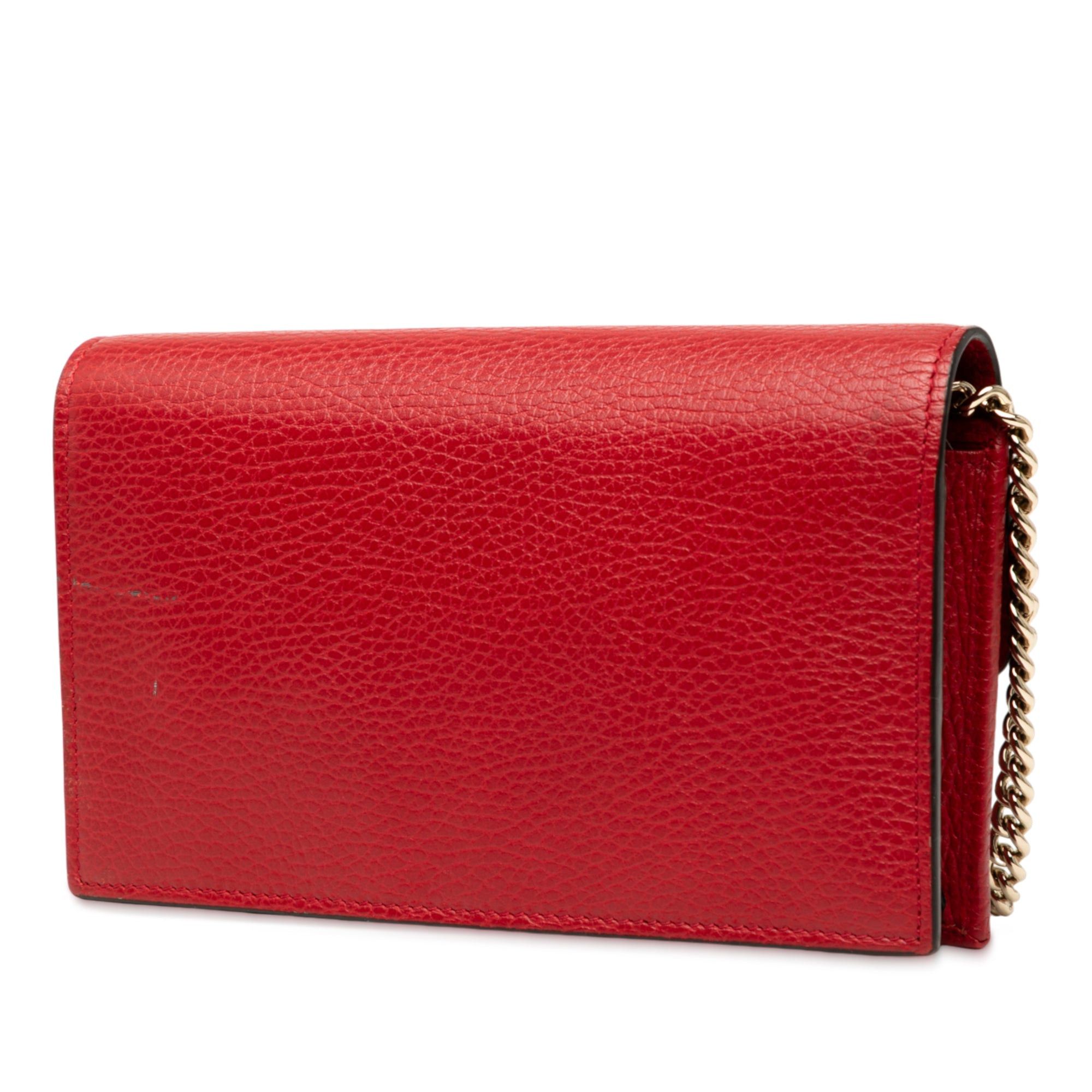 Gucci Leather Interlocking G Dollar Wallet on Chain Size ONE SIZE - 2 Thumbnail