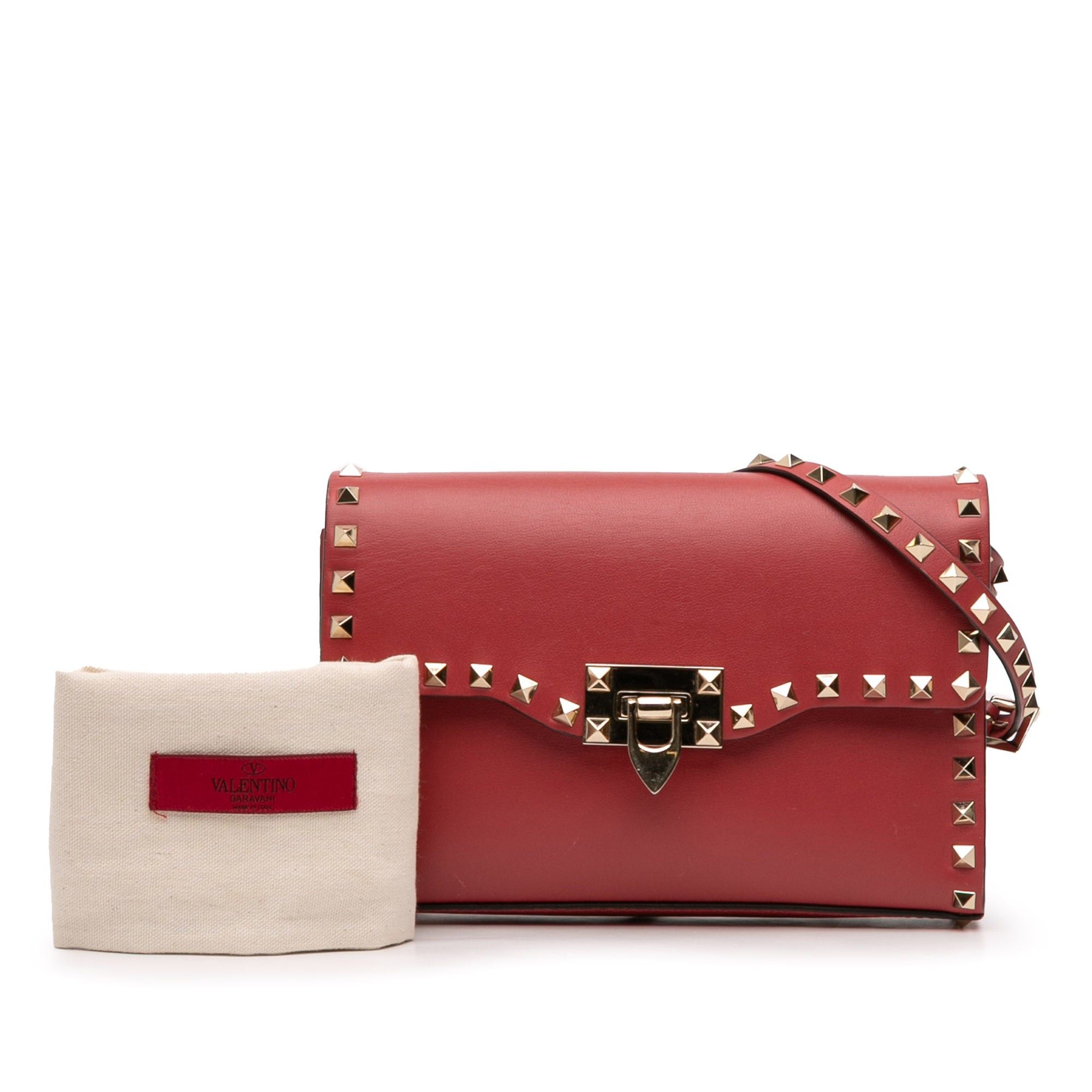 Valentino Small Leather Rockstud Flap Crossbody Size ONE SIZE - 11 Thumbnail