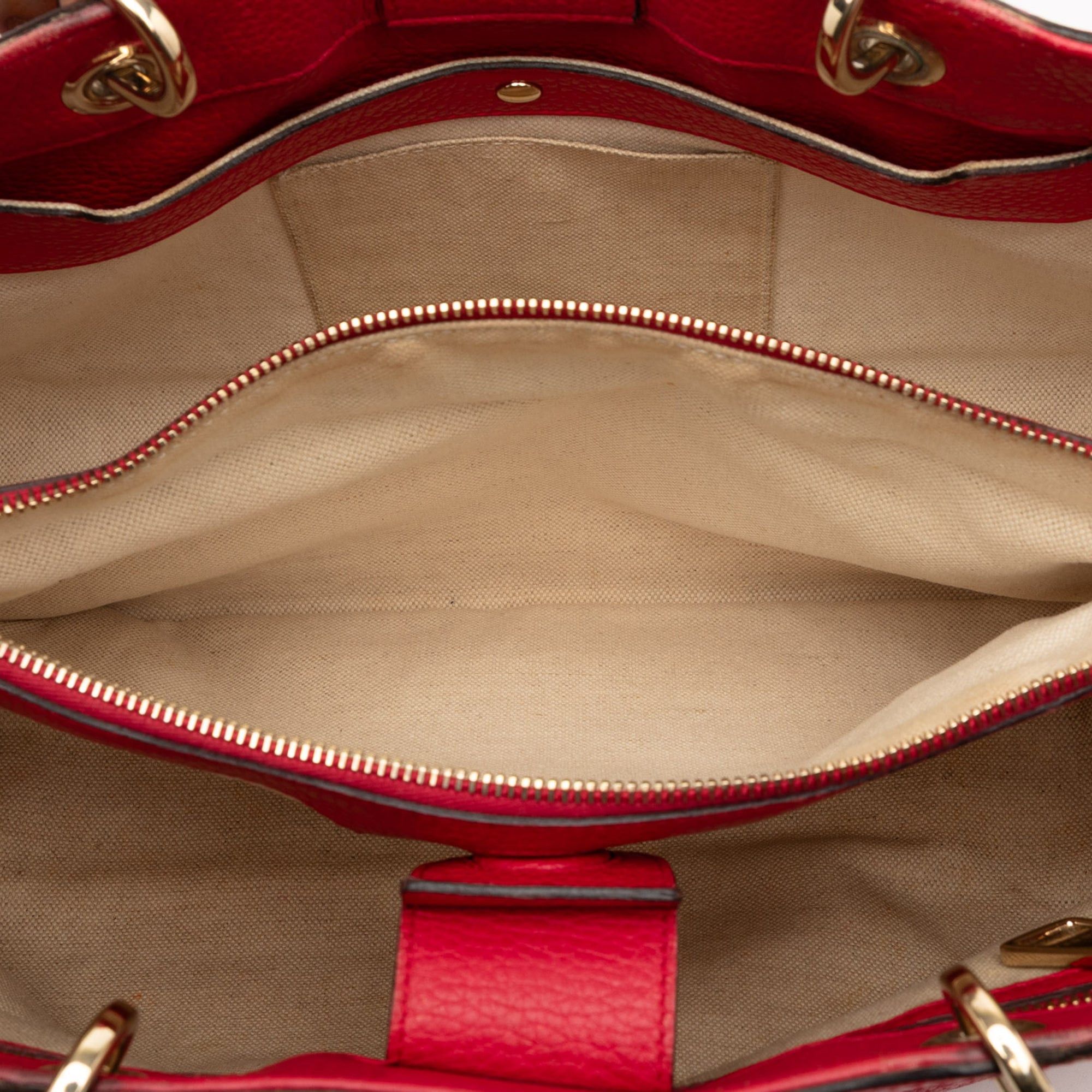 Gucci Medium Bicolor Calfskin Bamboo Shopper Satchel Size ONE SIZE - 4 Thumbnail