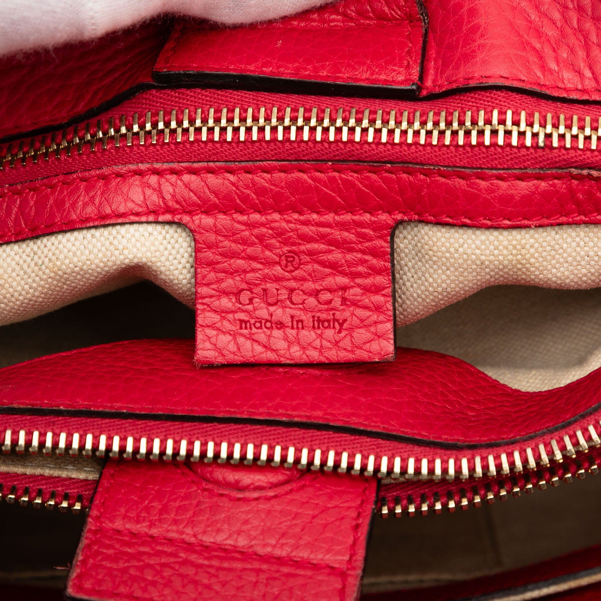 Gucci Medium Bicolor Calfskin Bamboo Shopper Satchel Size ONE SIZE - 6 Thumbnail