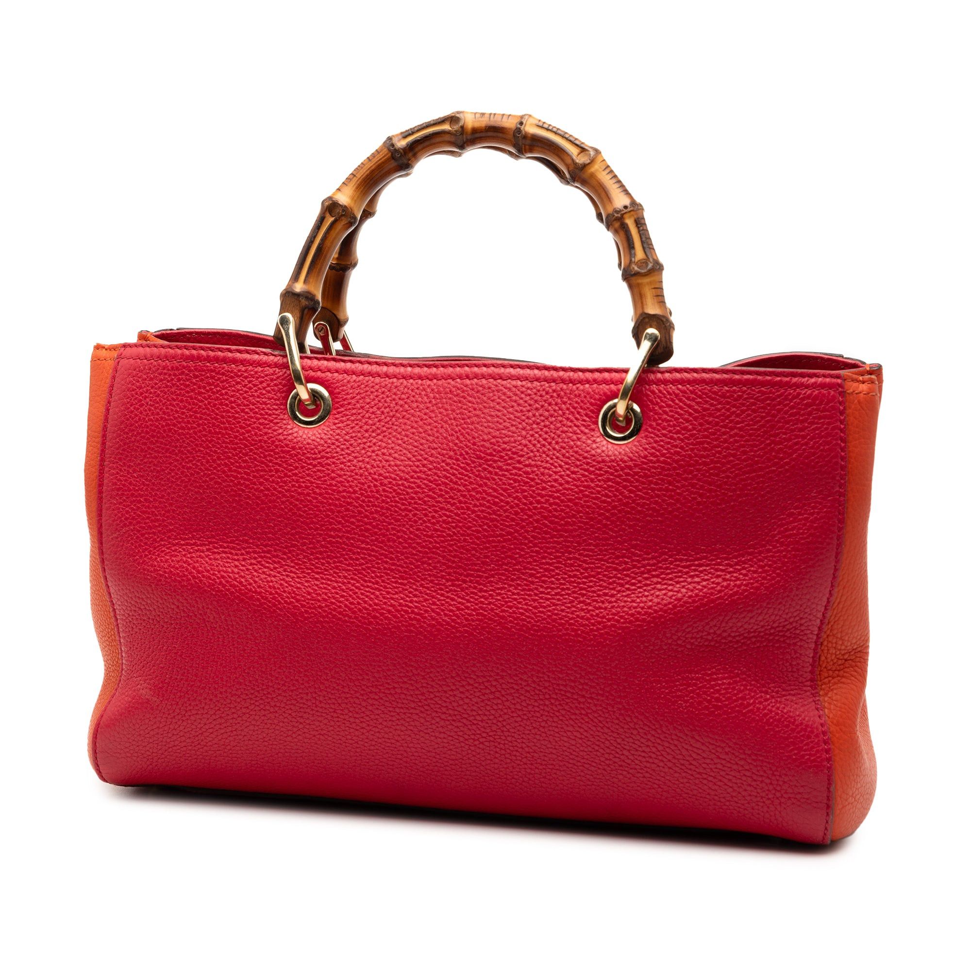 Gucci Medium Bicolor Calfskin Bamboo Shopper Satchel Size ONE SIZE - 2 Thumbnail