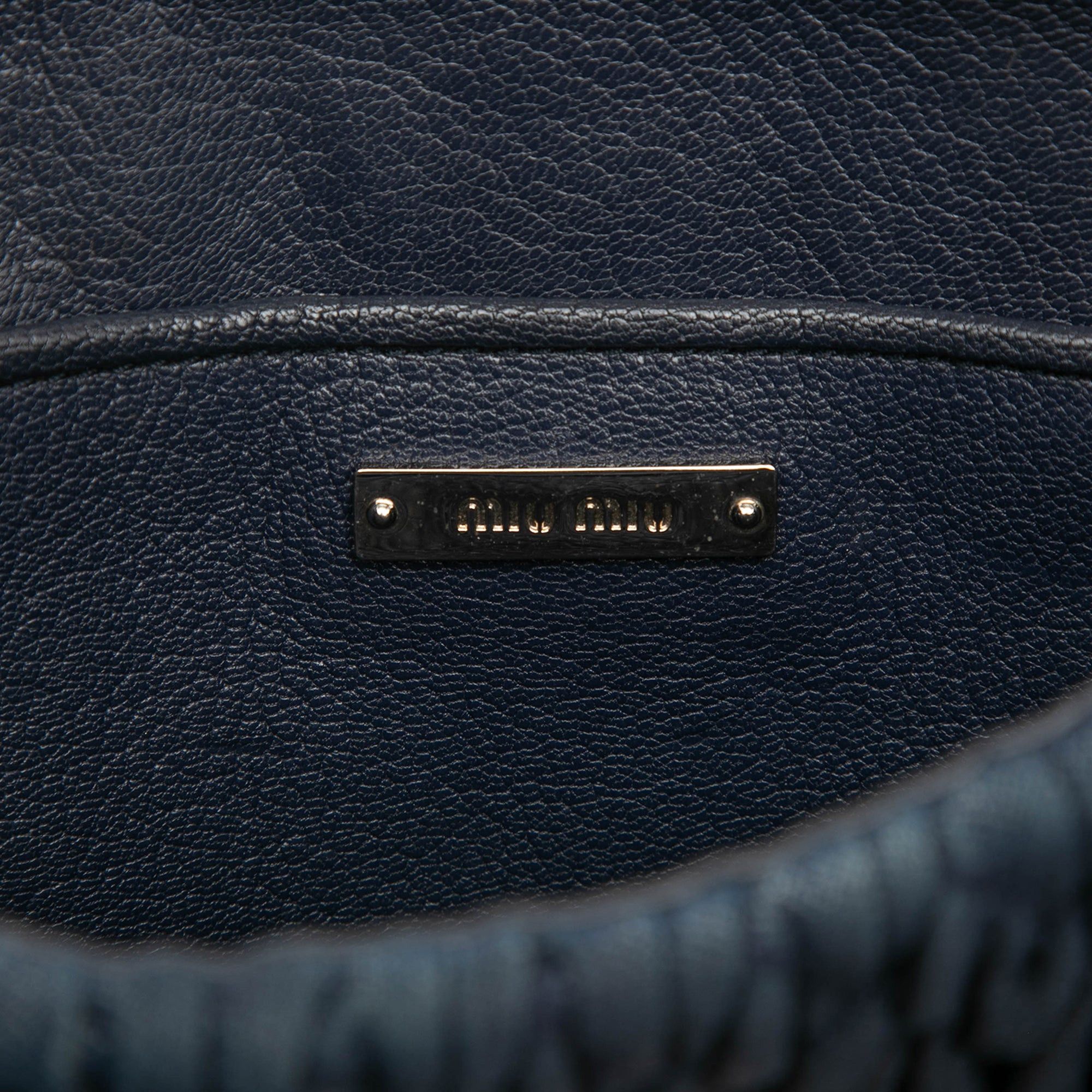 Miu Miu Matelasse Denim Crystal Satchel Size ONE SIZE - 5 Thumbnail