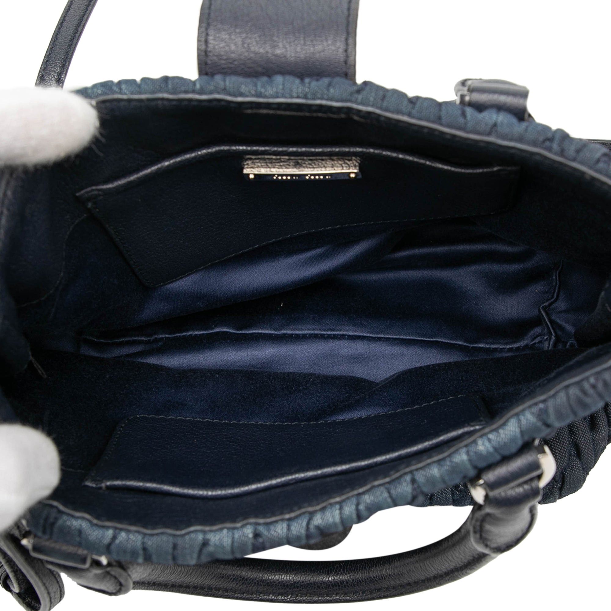 Miu Miu Matelasse Denim Crystal Satchel Size ONE SIZE - 4 Thumbnail