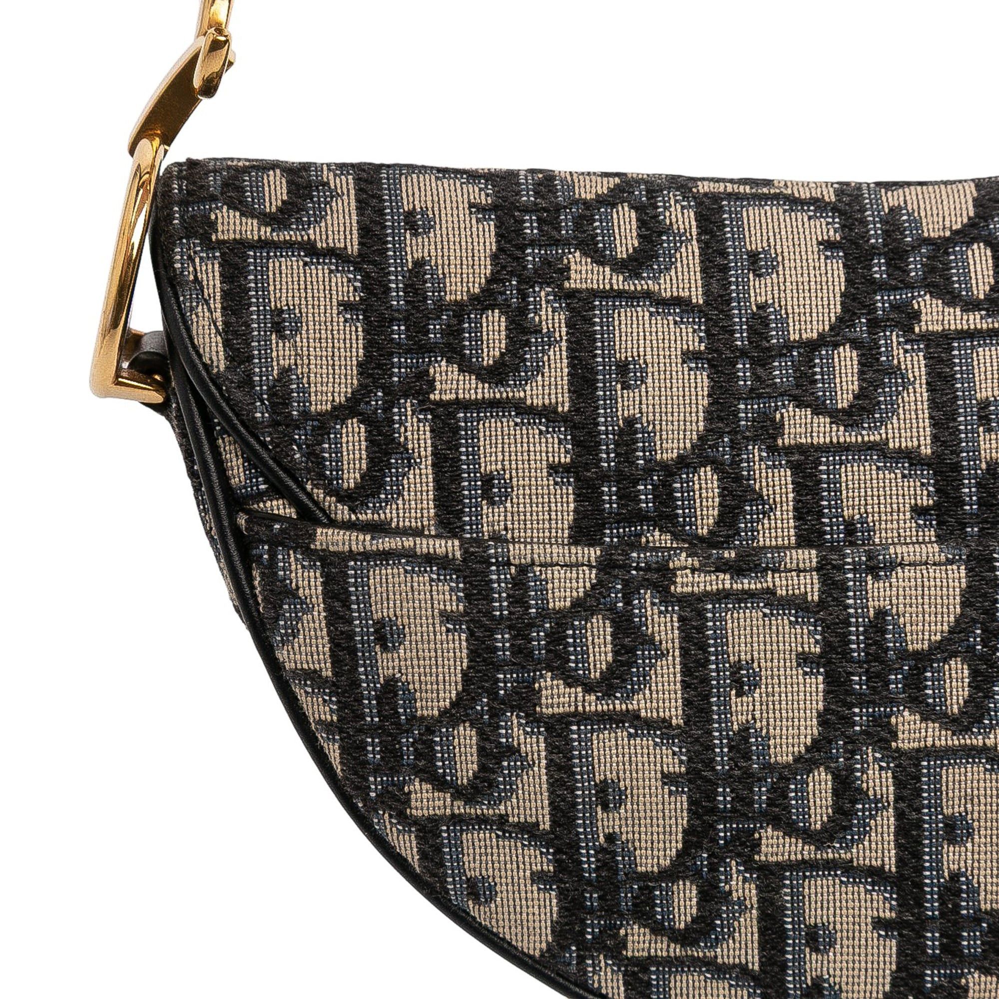 Dior Mini Oblique Canvas Saddle Bag Size ONE SIZE - 9 Thumbnail