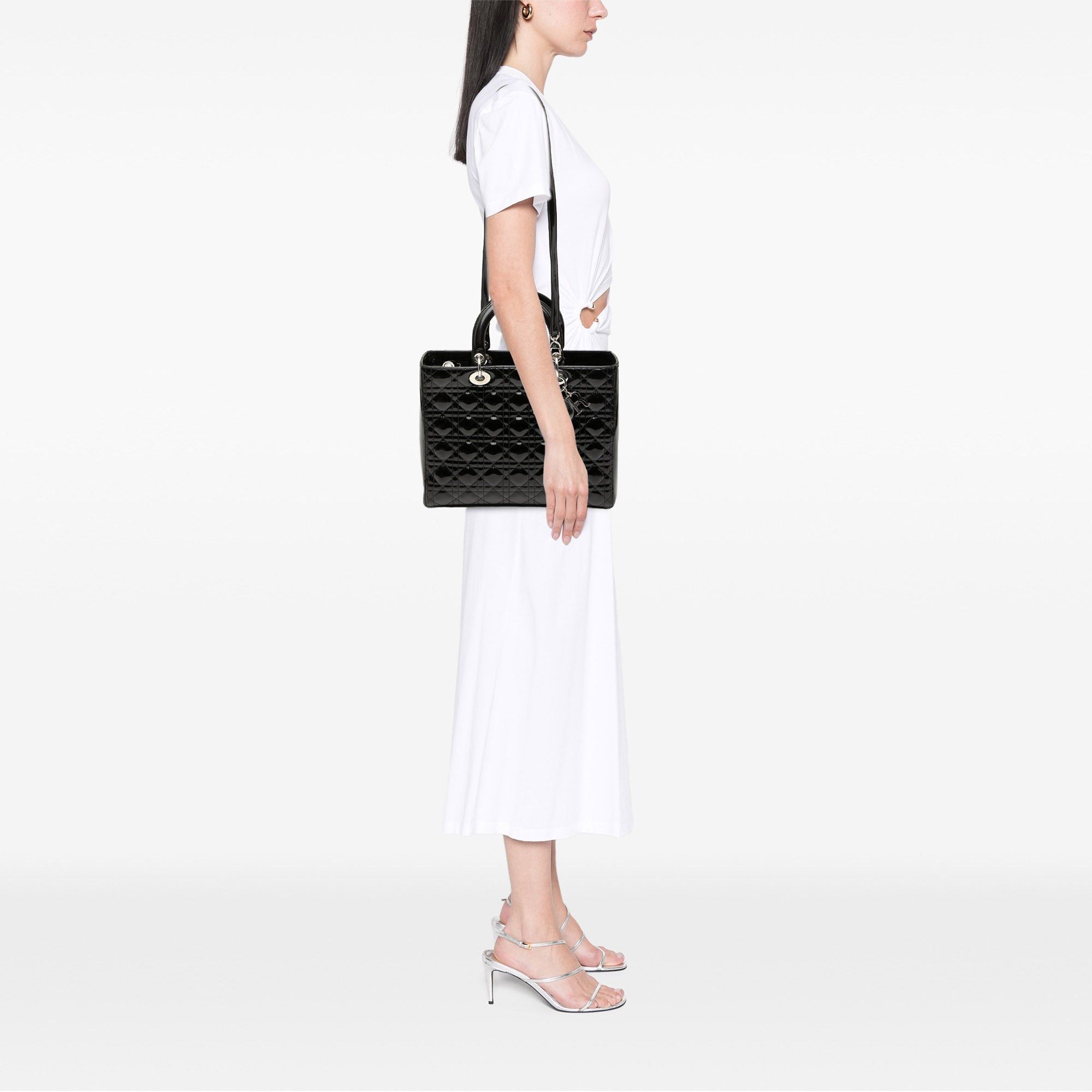 Dior Large Patent Cannage Lady Dior Size ONE SIZE - 9 Thumbnail