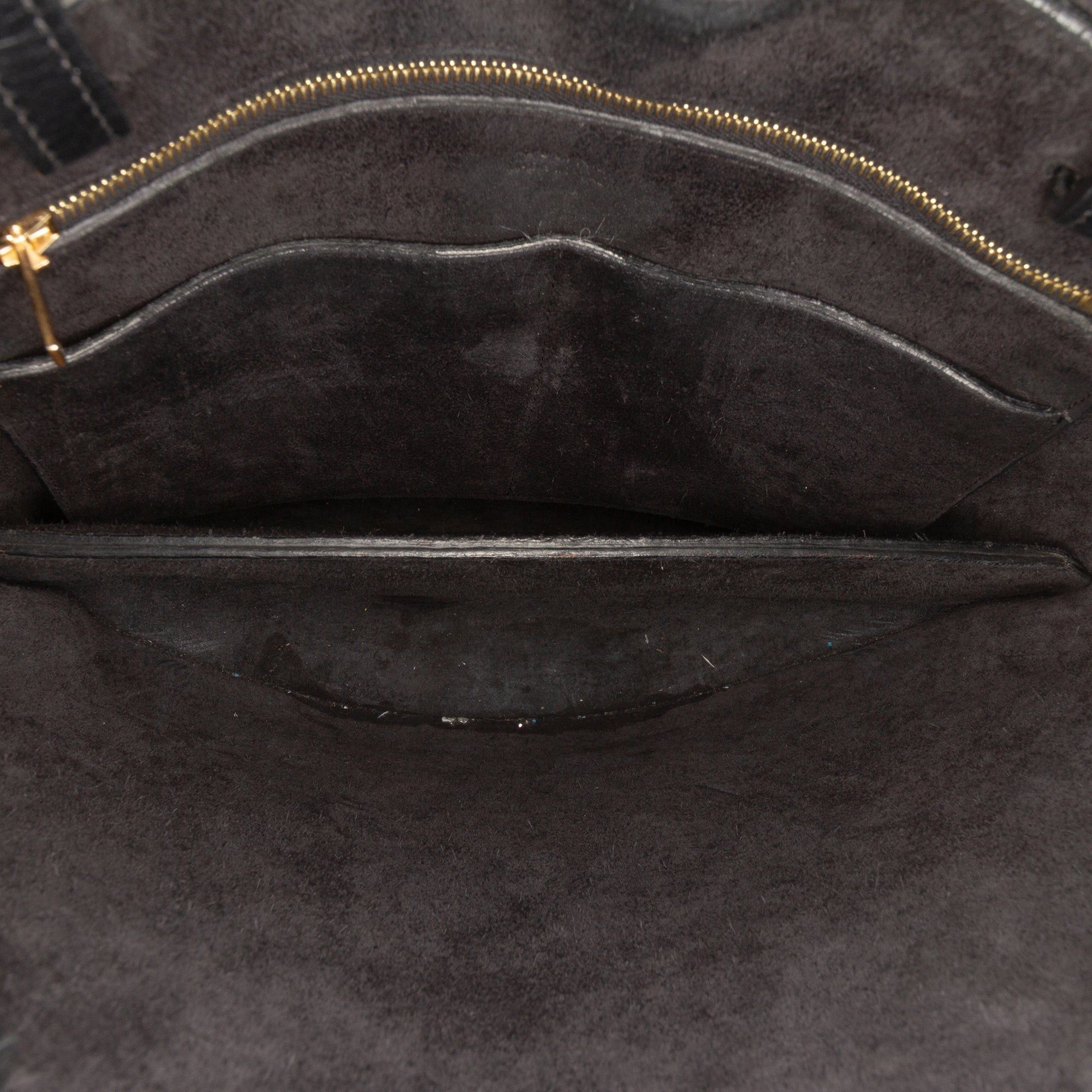 Celine Croc Embossed Leather Curved Shoulder Bag Size ONE SIZE - 4 Thumbnail