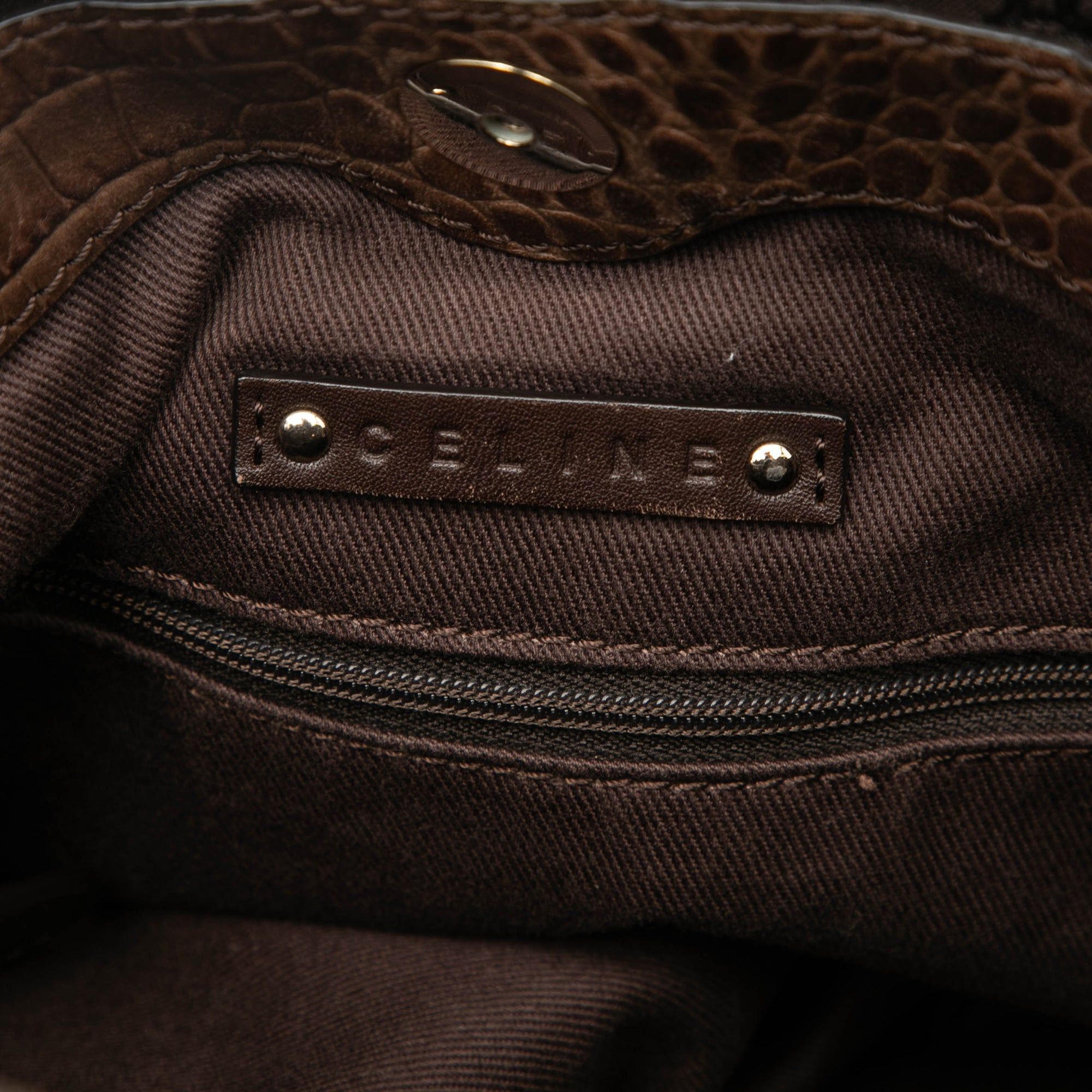 Celine Embossed Leather Trimmed Macadam Canvas Vertical Tote Size ONE SIZE - 5 Thumbnail