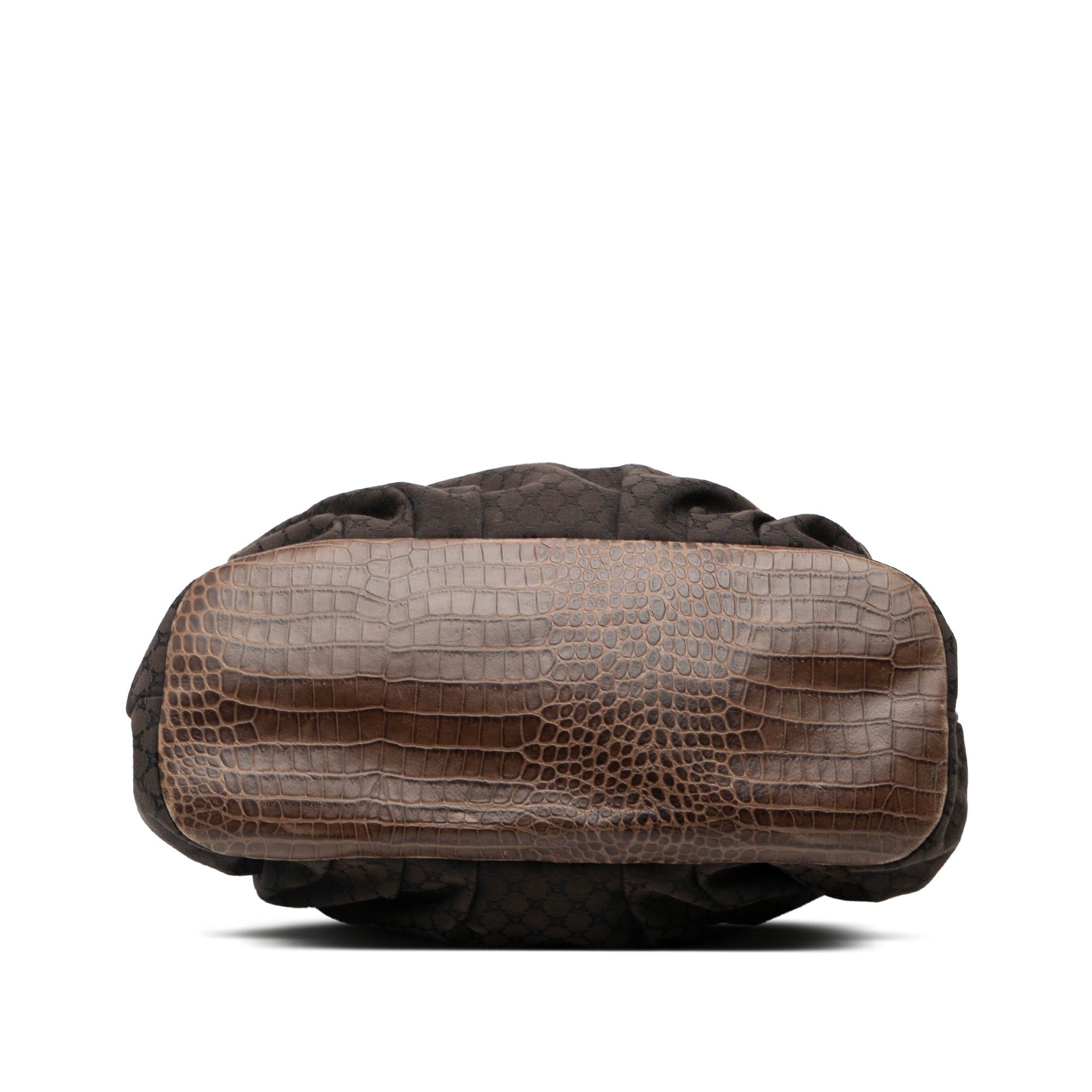 Celine Embossed Leather Trimmed Macadam Canvas Vertical Tote Size ONE SIZE - 3 Thumbnail