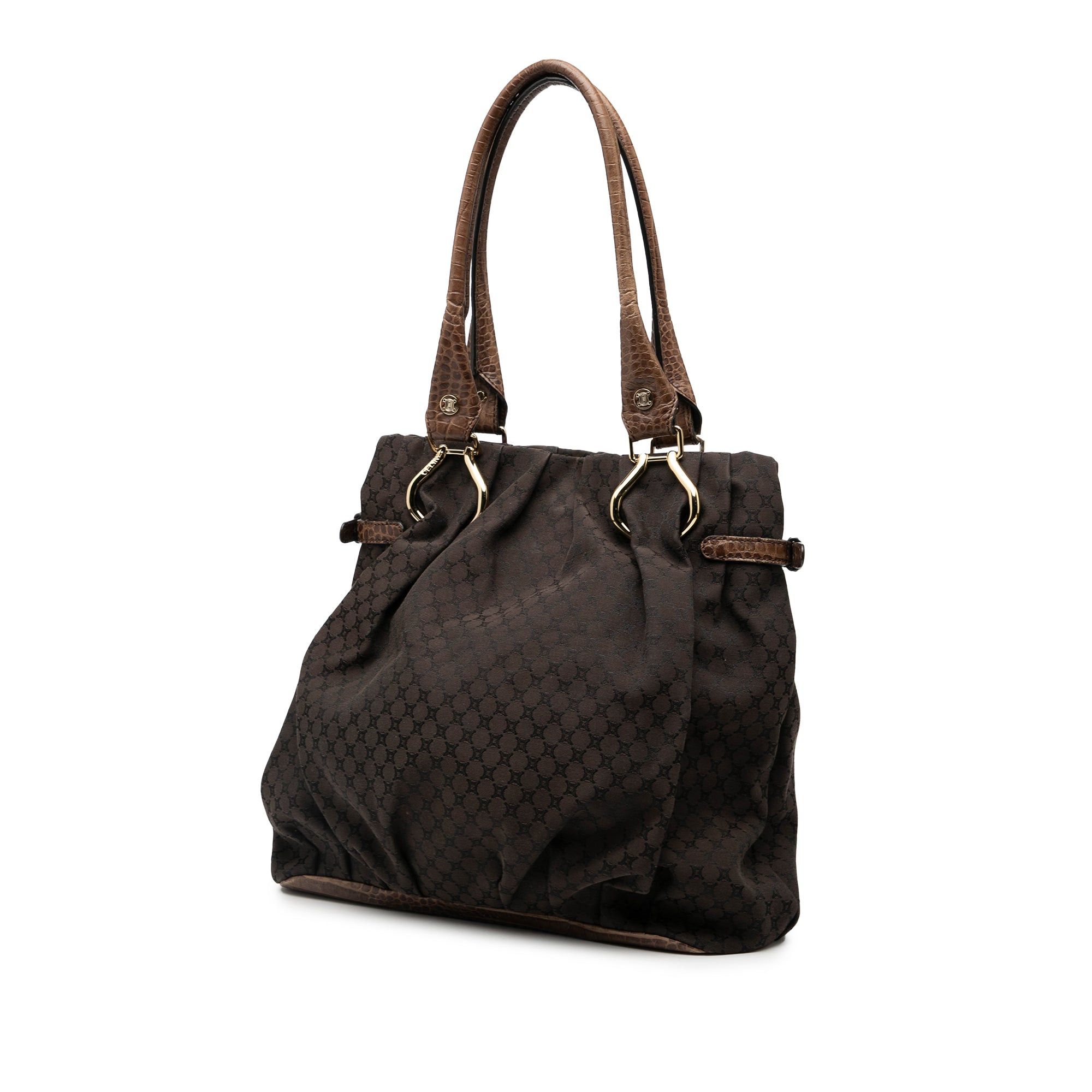 Celine Embossed Leather Trimmed Macadam Canvas Vertical Tote Size ONE SIZE - 2 Thumbnail